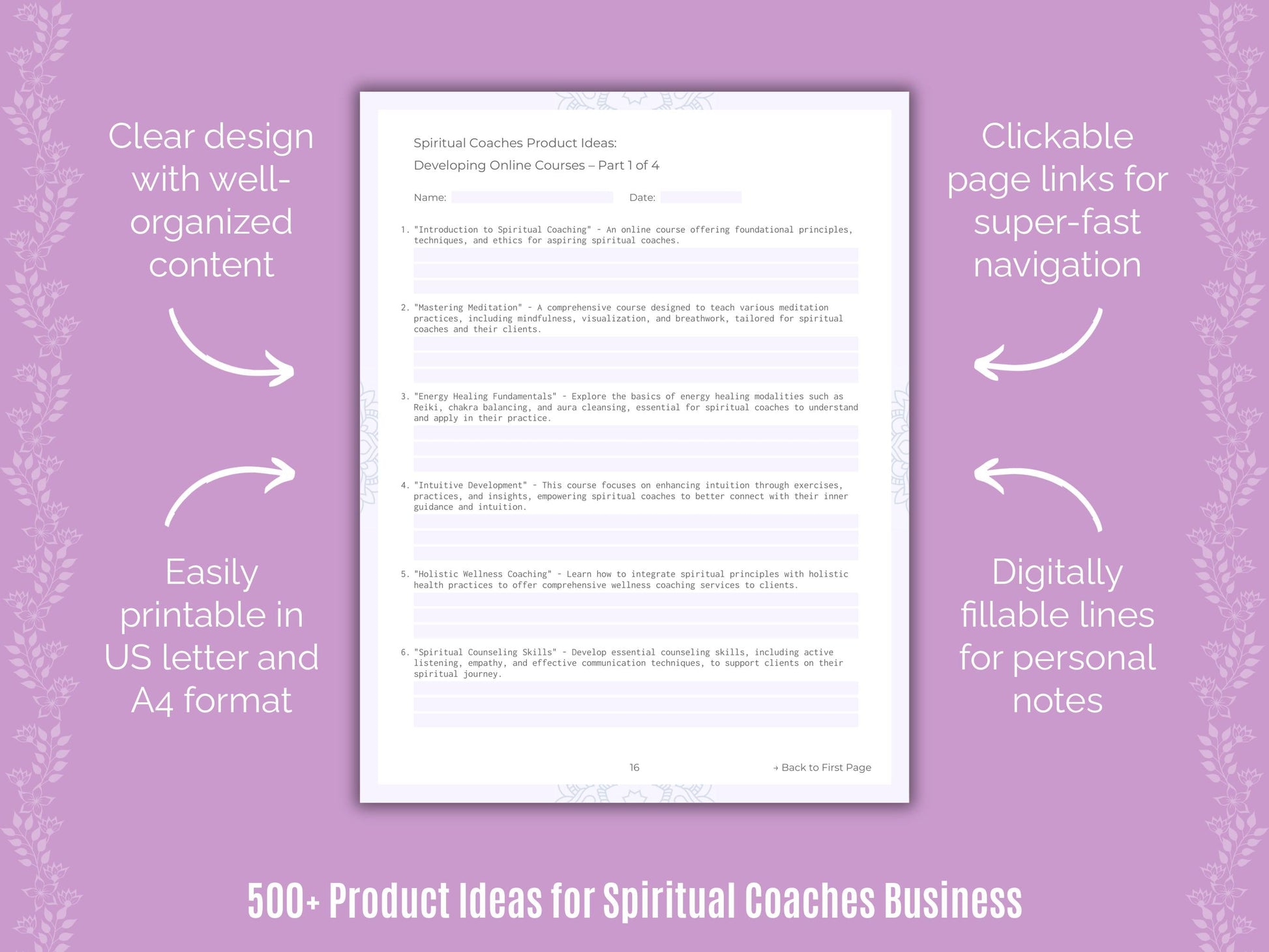 Spiritual Coaches Business Templates