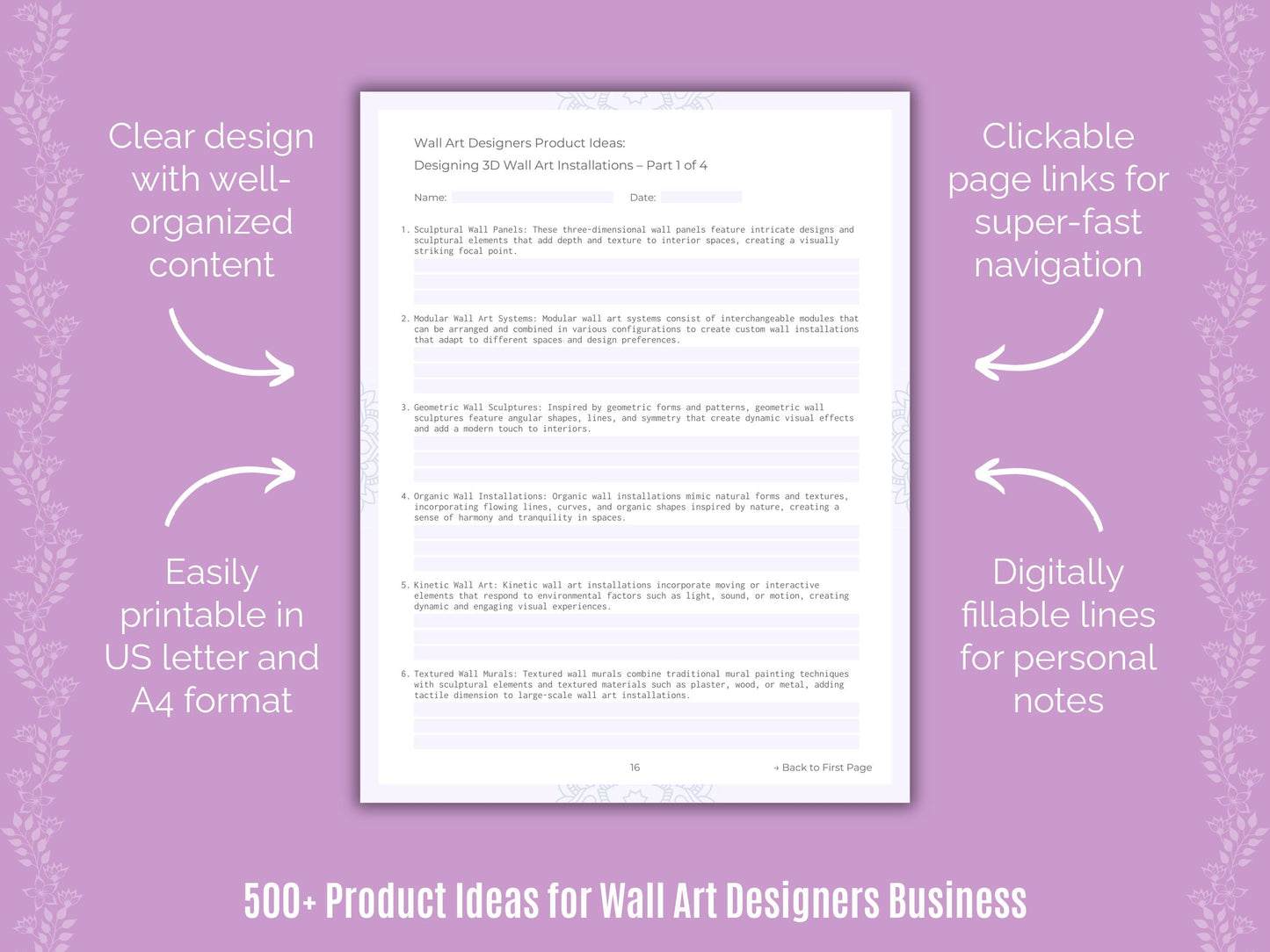 Wall Art Designers Business Templates