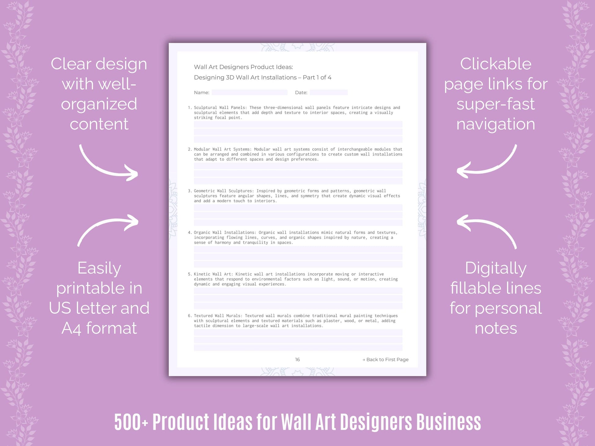 Wall Art Designers Business Templates