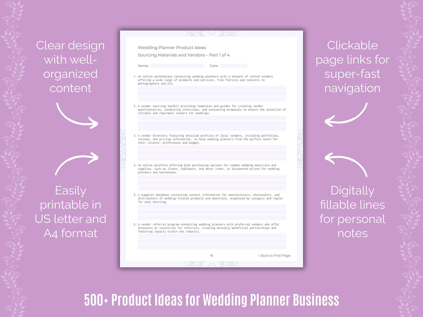 Wedding Planner Business Templates