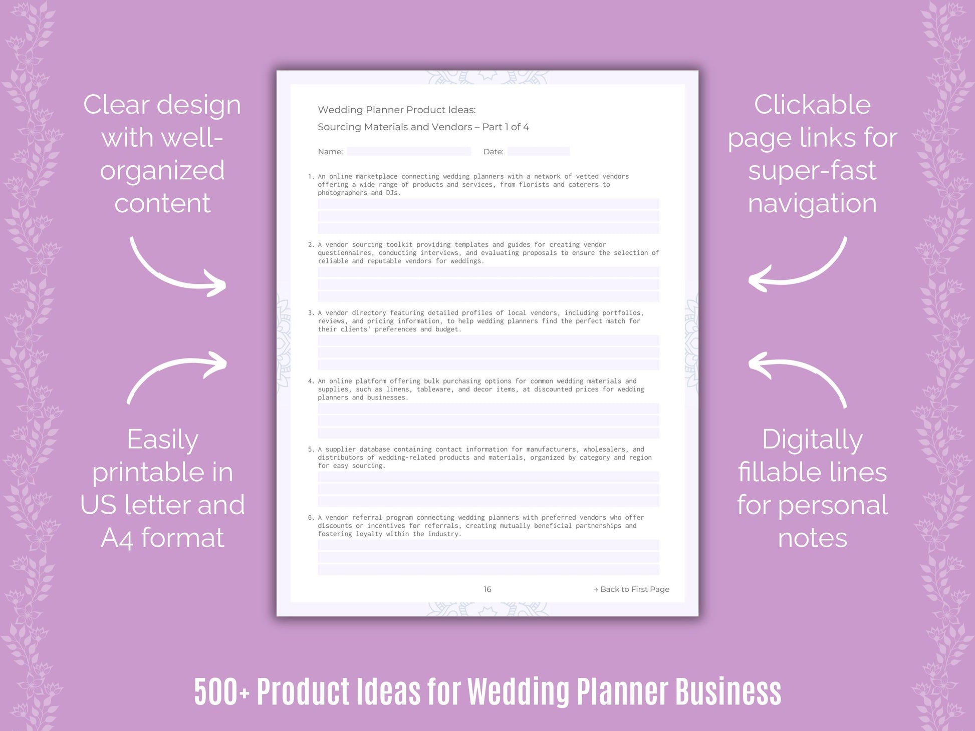 Wedding Planner Business Templates