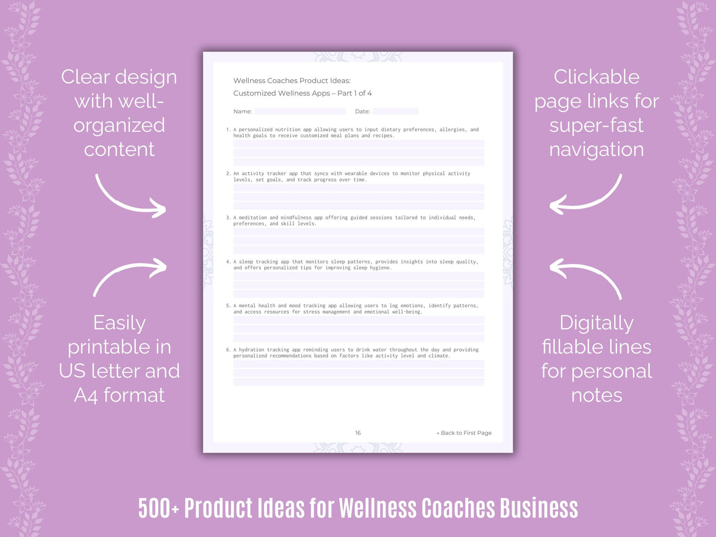 Wellness Coaches Business Templates