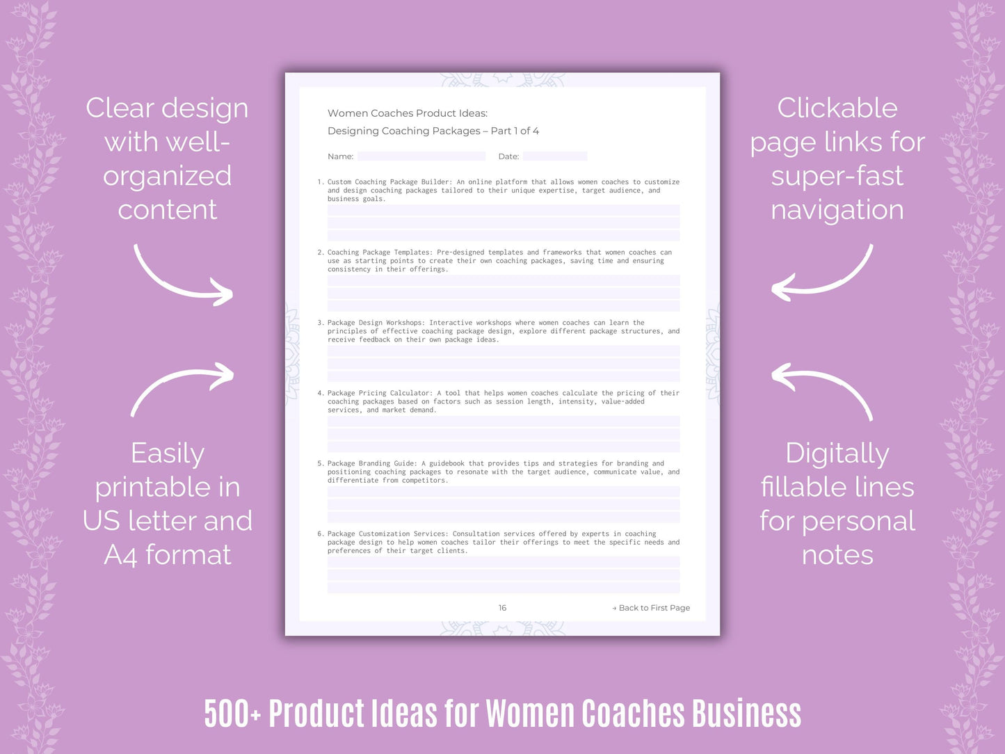 Women Coaches Business Templates