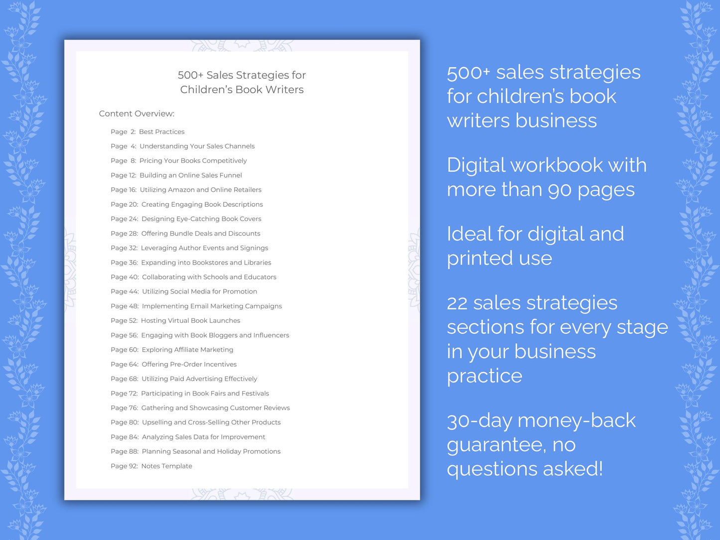 Children’s Book Writers Business Worksheets