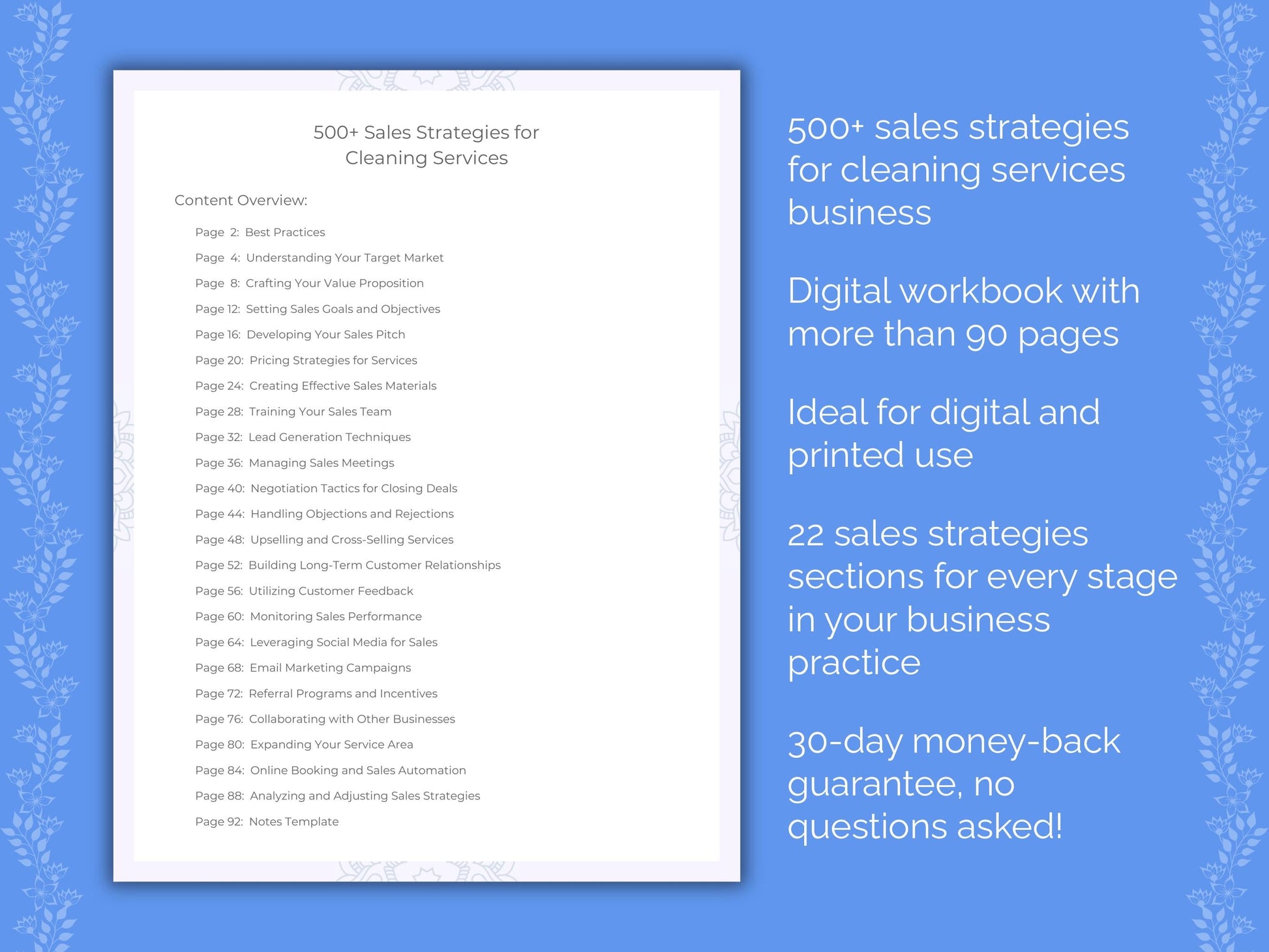 Cleaning Services Business Worksheets