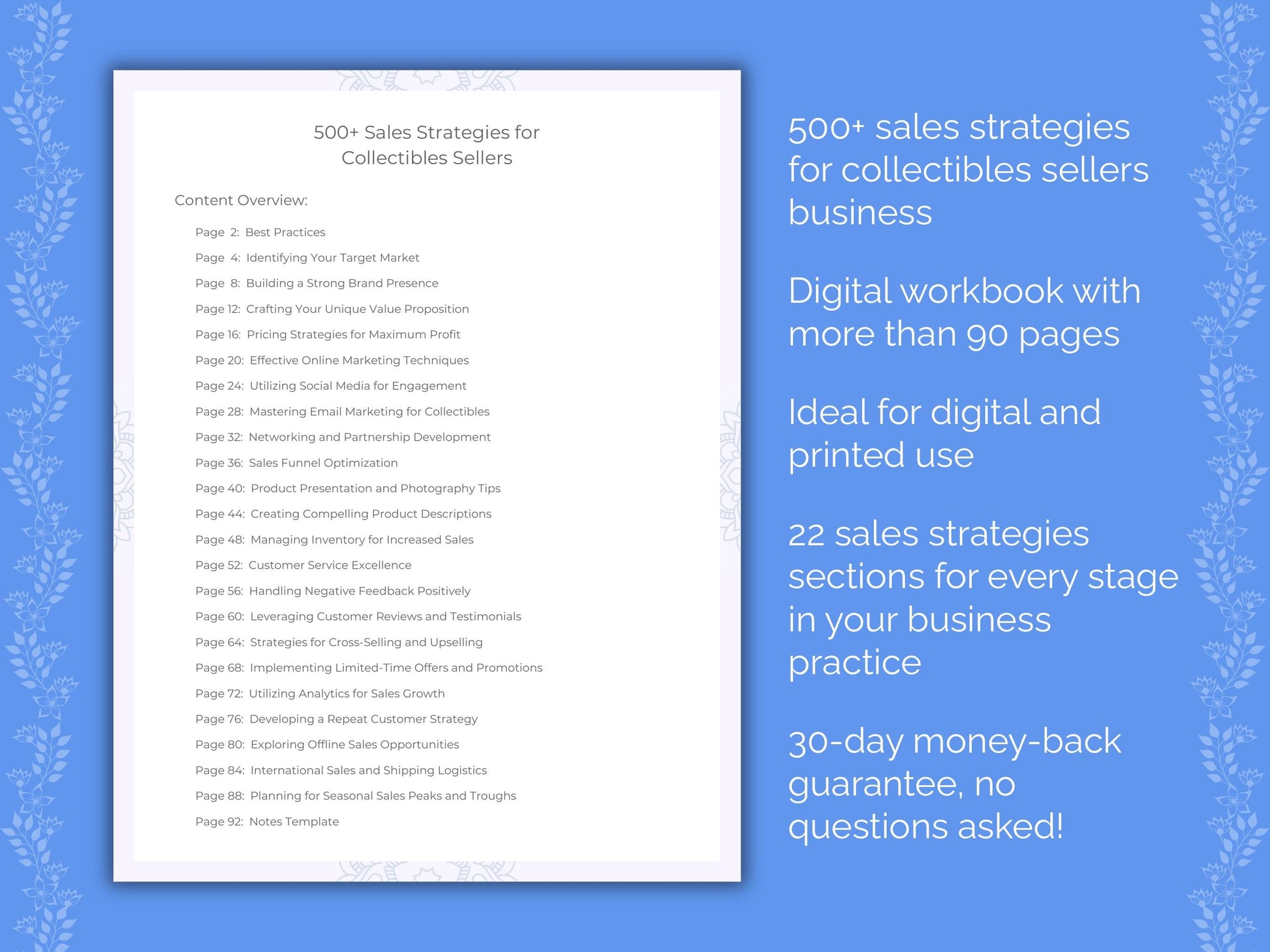 Collectibles Sellers Business Worksheets