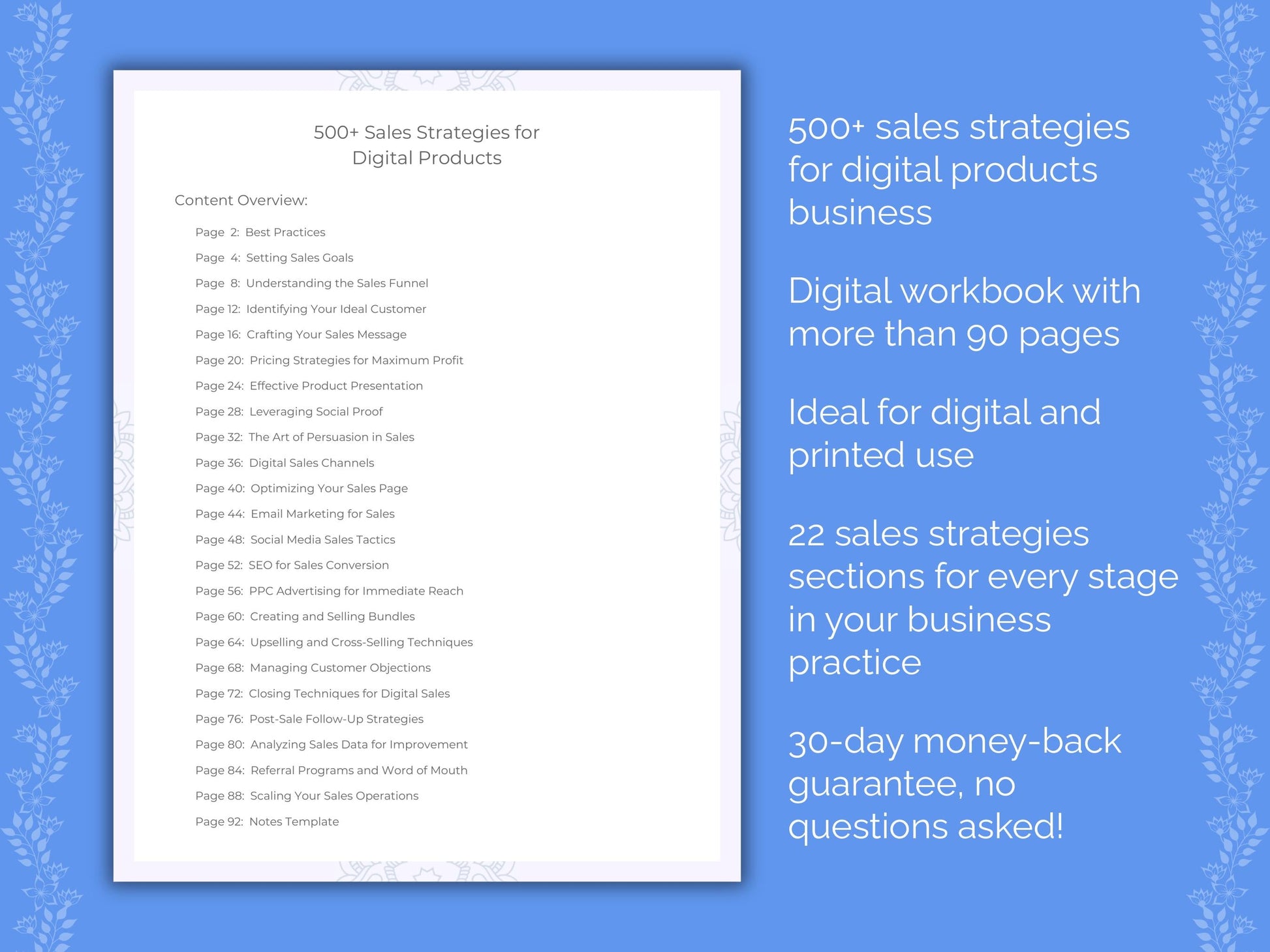 Digital Products Business Worksheets