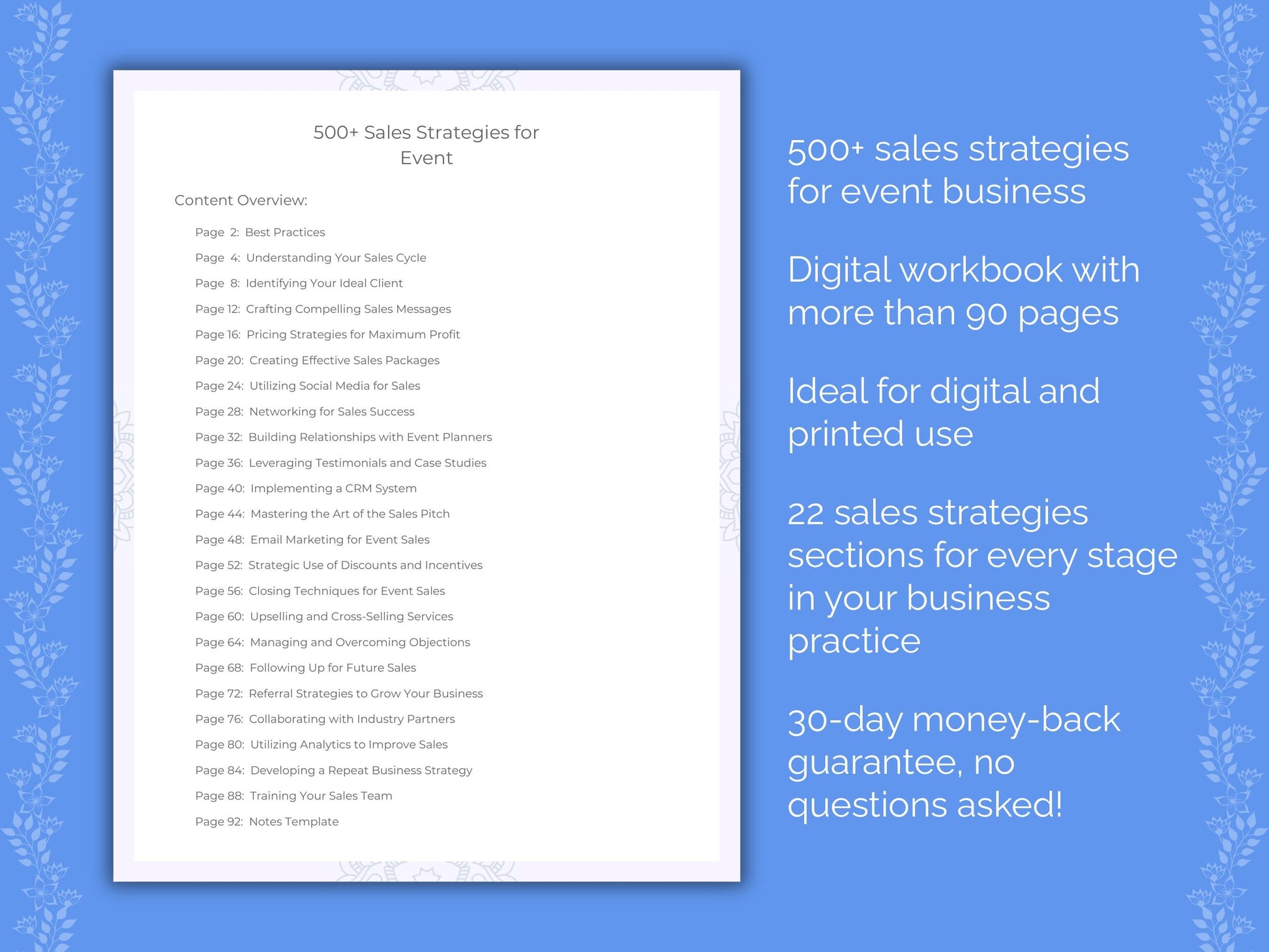 Event Business Worksheets