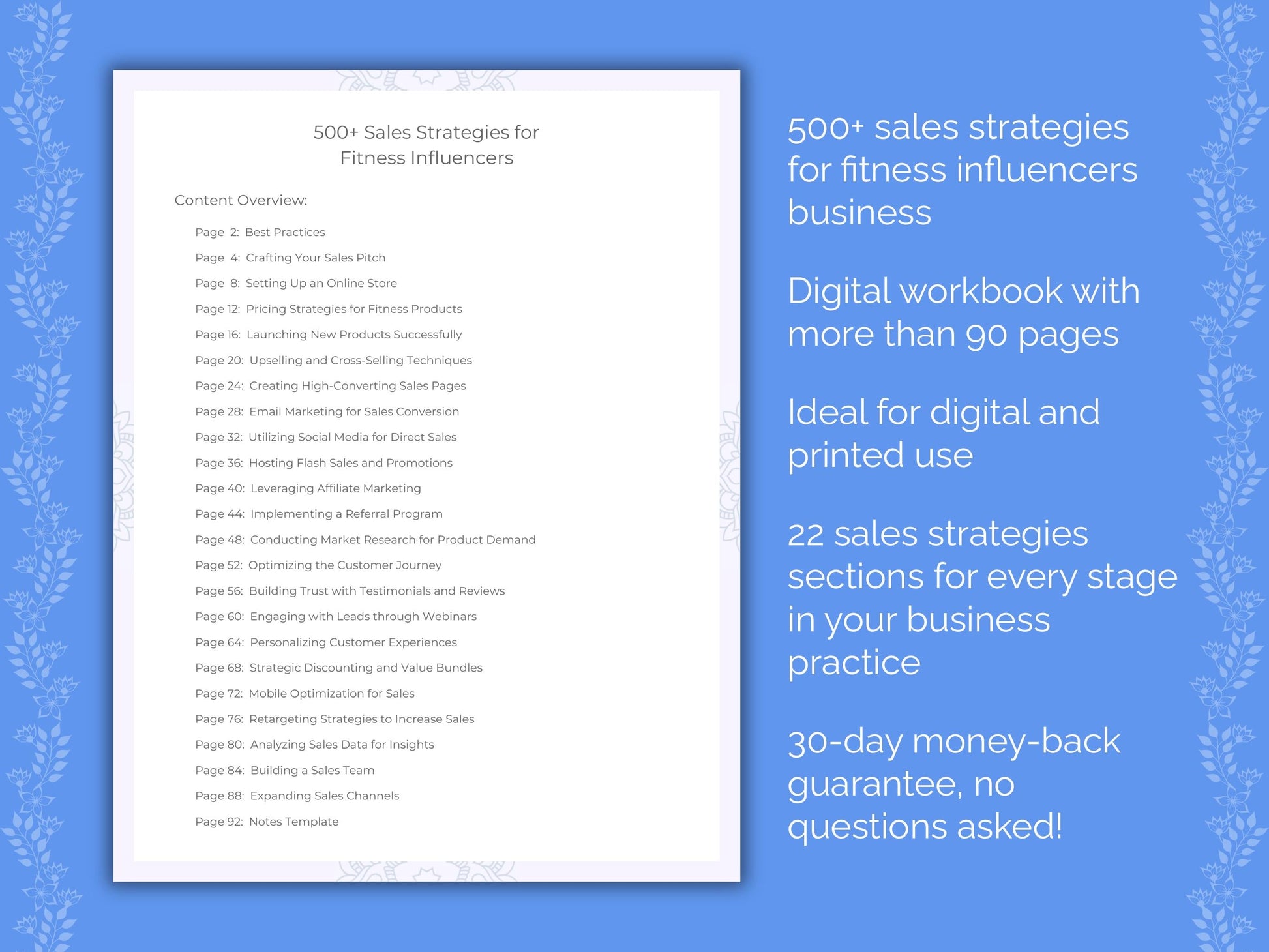 Fitness Influencers Business Worksheets