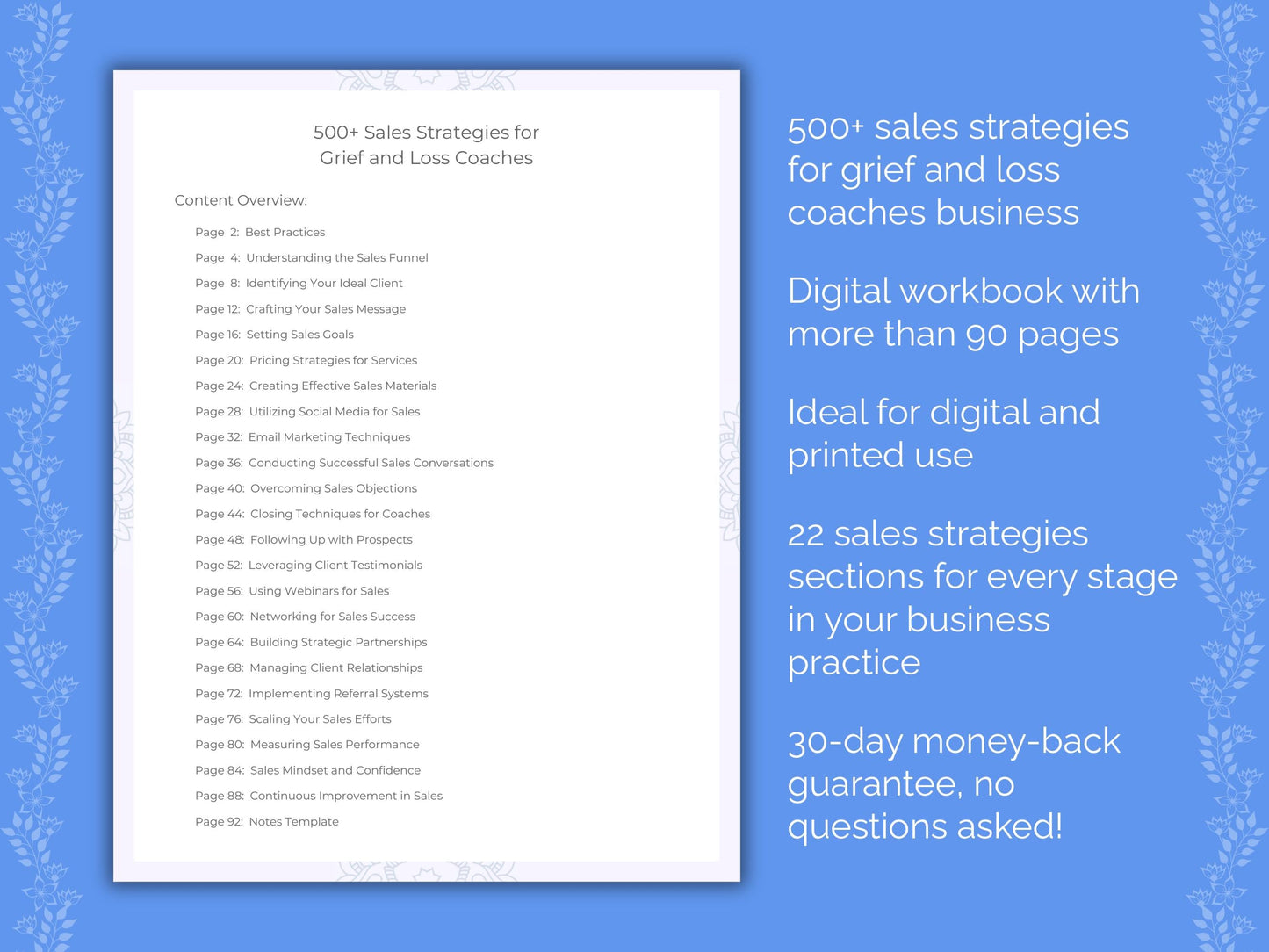 Grief and Loss Coaches Business Worksheets