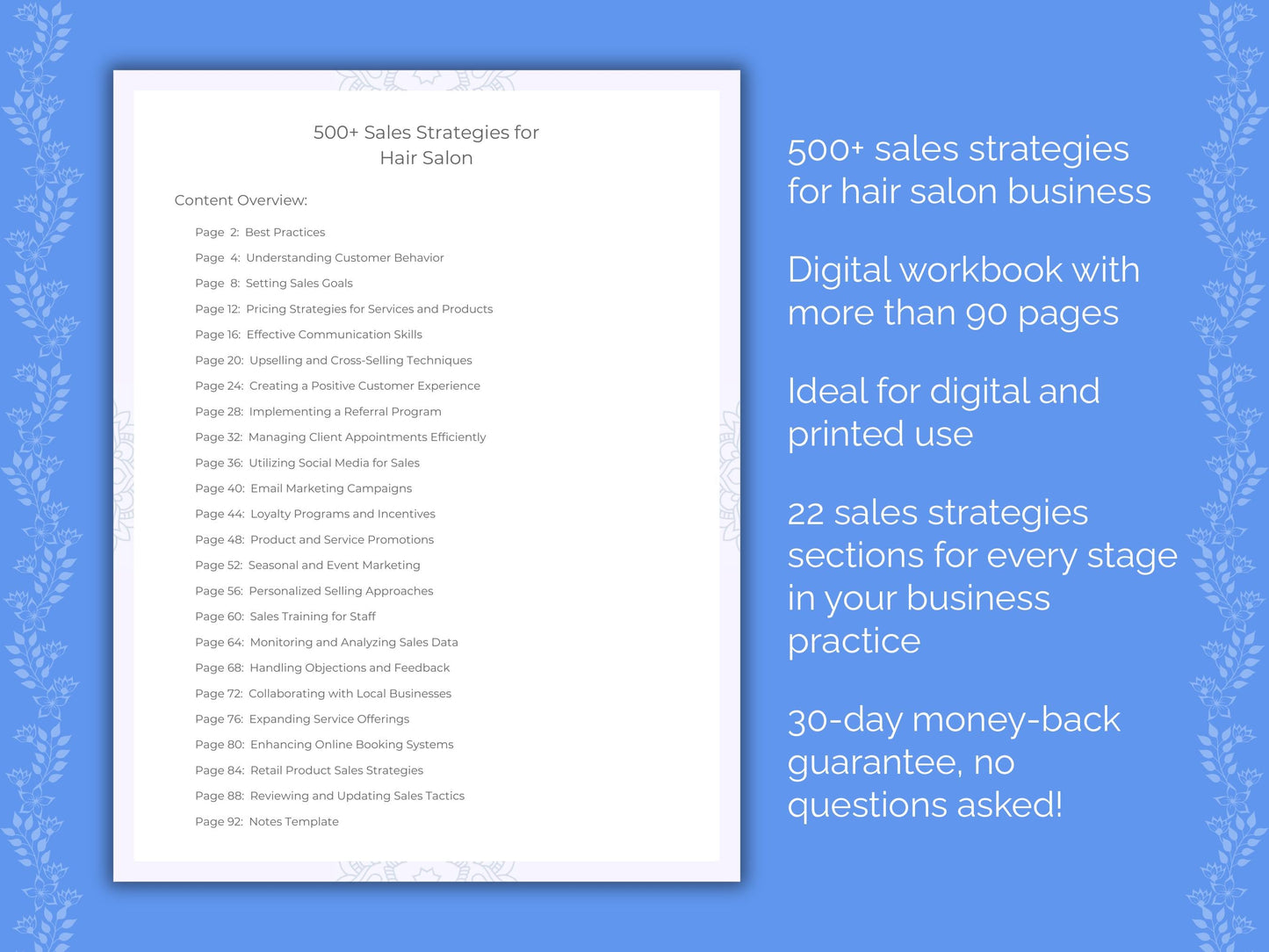 Hair Salon Business Worksheets