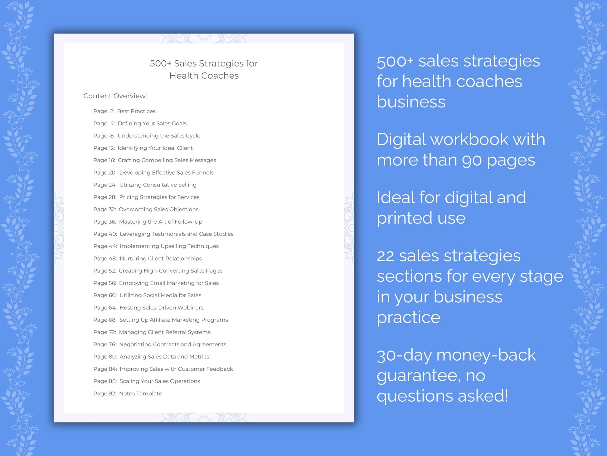 Health Coaches Business Worksheets