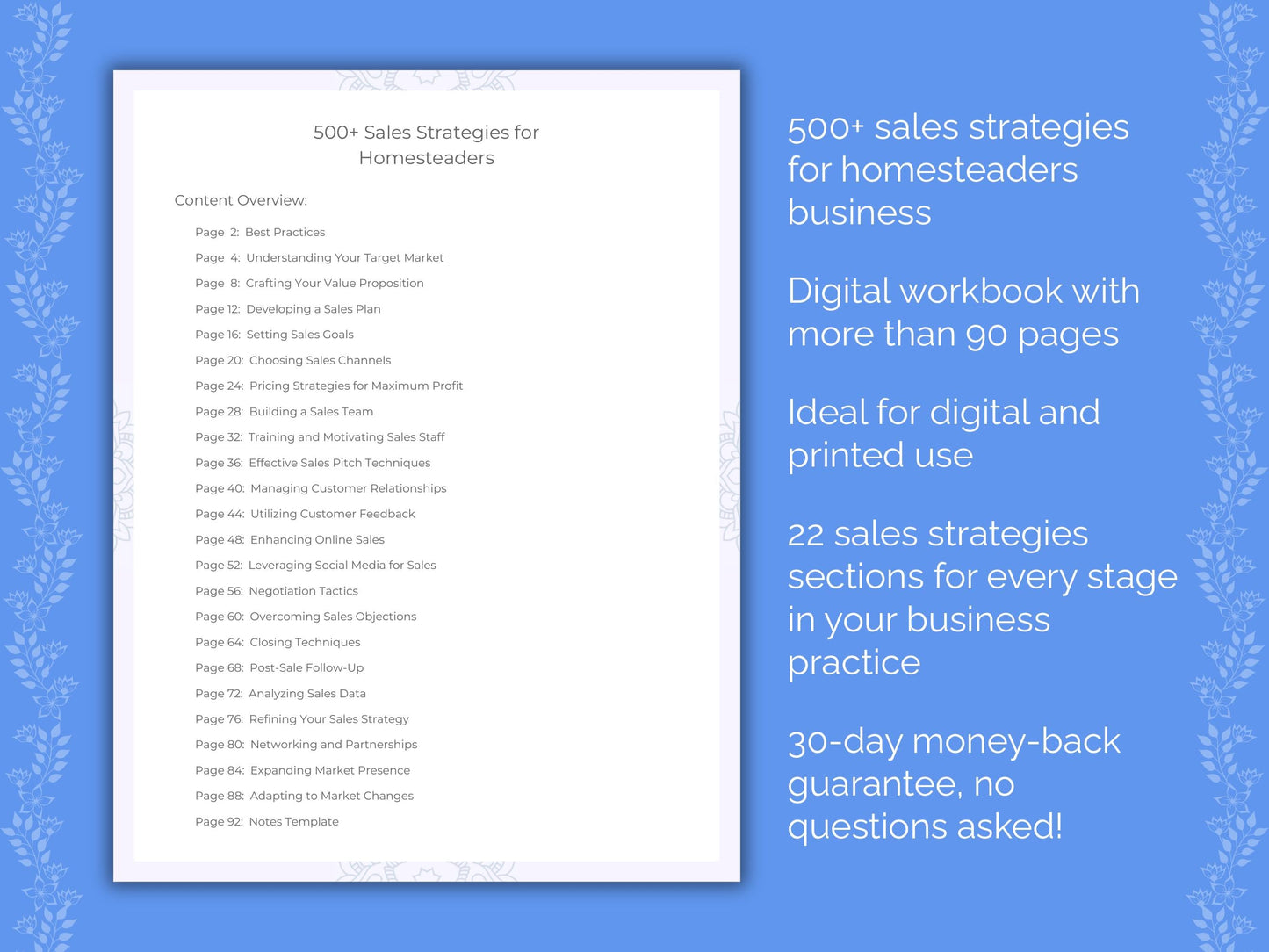 Homesteaders Business Worksheets