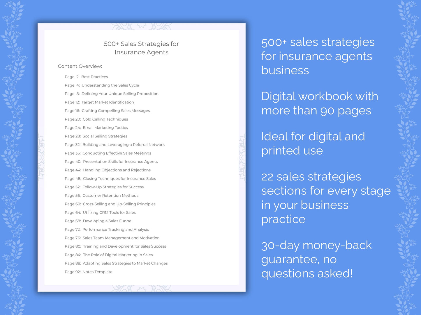 Insurance Agents Business Worksheets