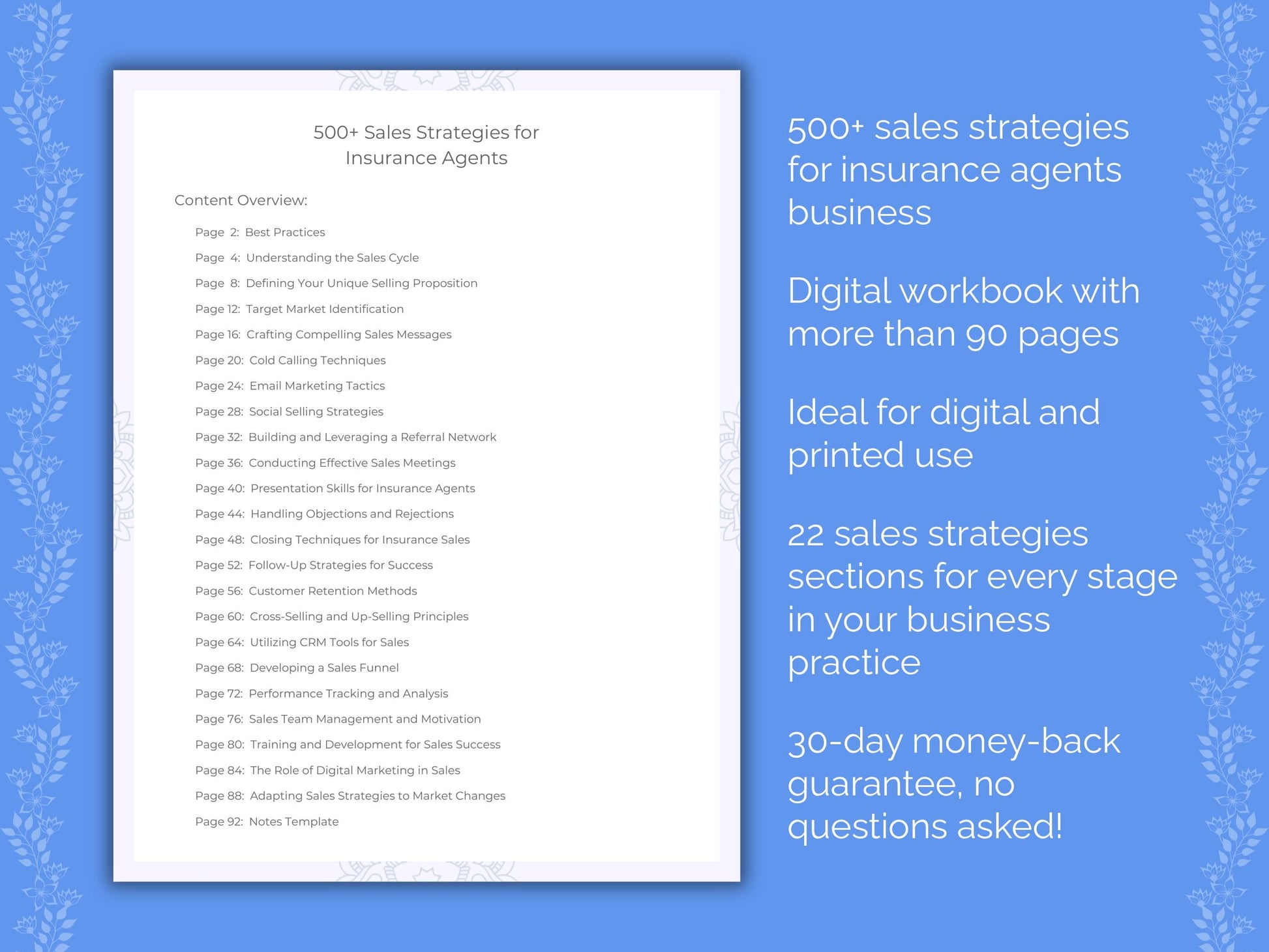 Insurance Agents Business Worksheets