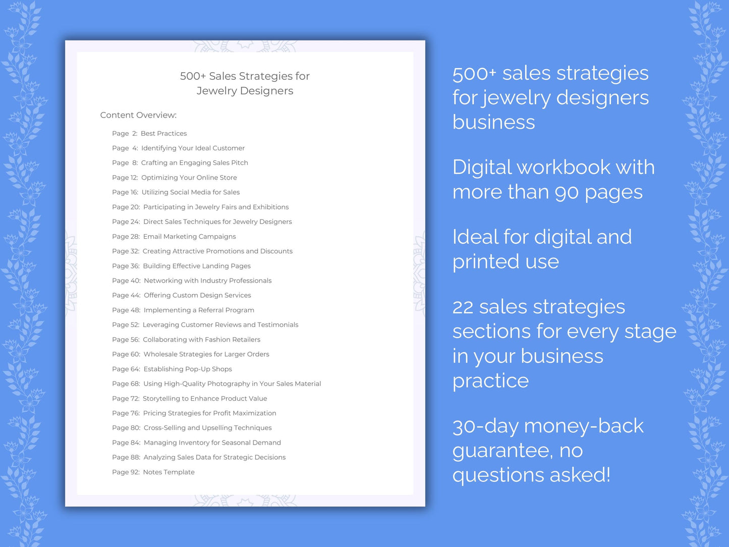 Jewelry Designers Business Worksheets