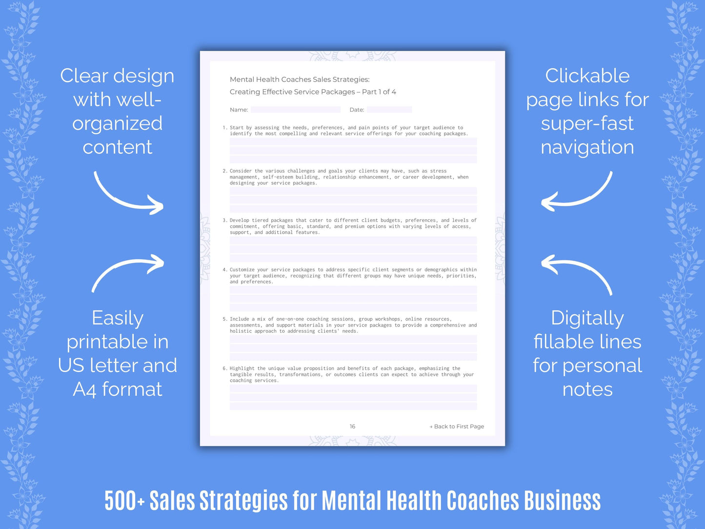 Mental Health Coaches Business Templates