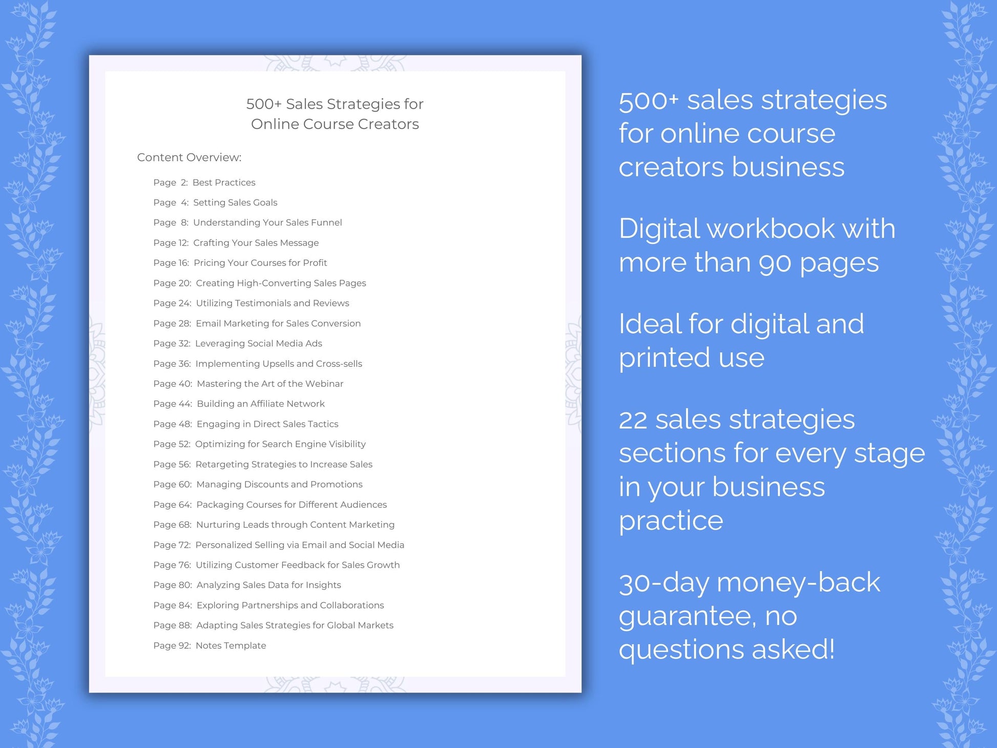 Online Course Creators Business Worksheets