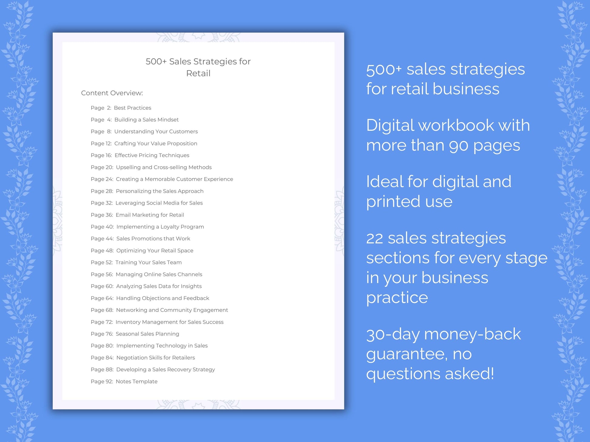 Retail Business Worksheets