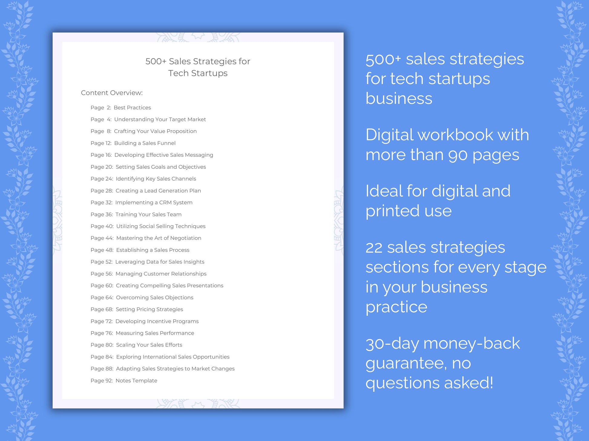 Tech Startups Business Worksheets