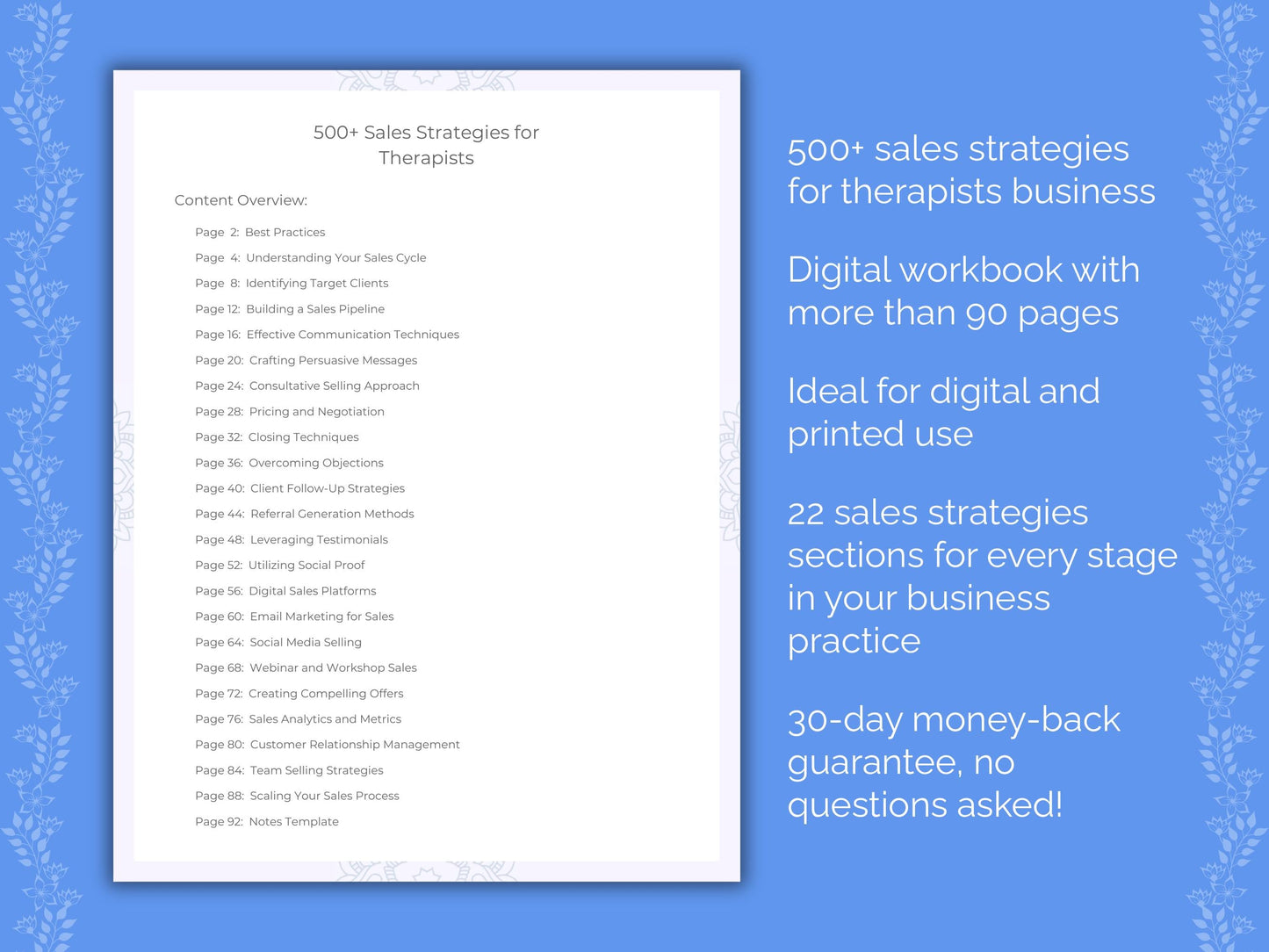 Therapists Business Worksheets