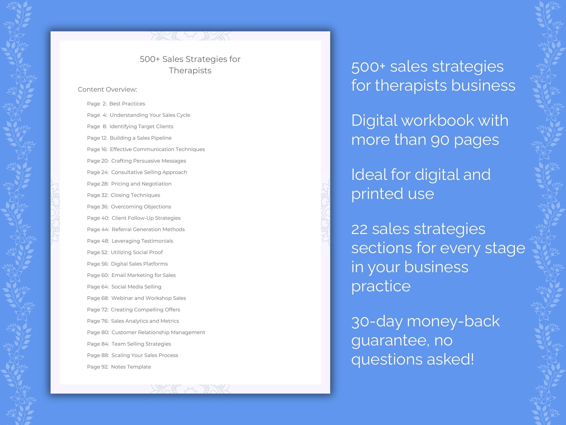 Therapists Business Worksheets