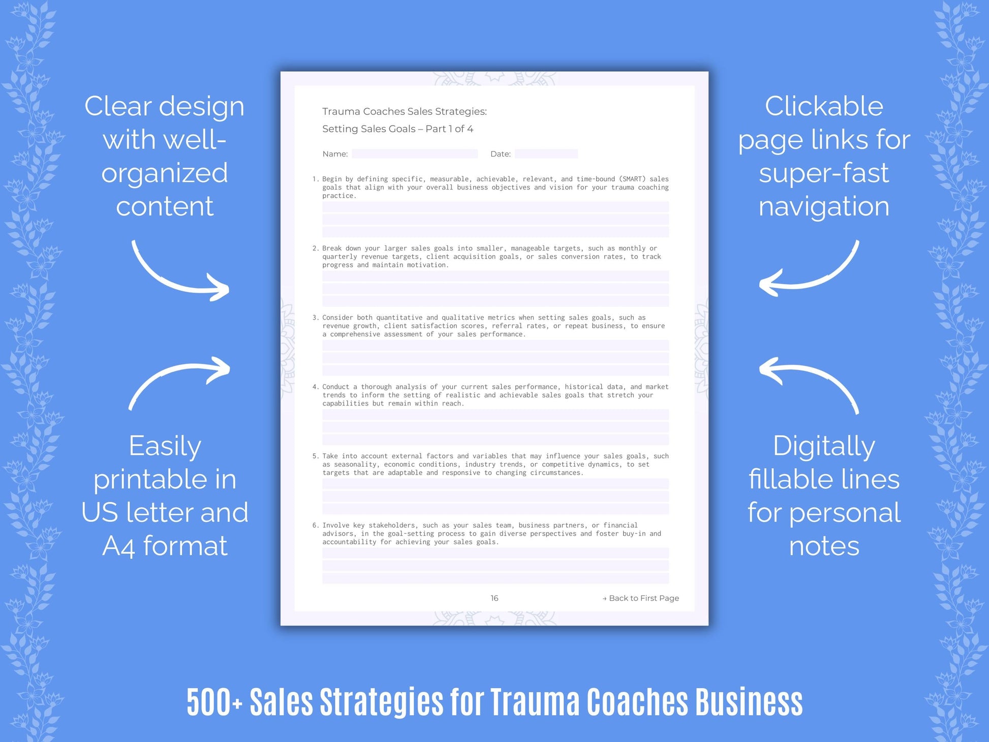 Trauma Coaches Business Templates