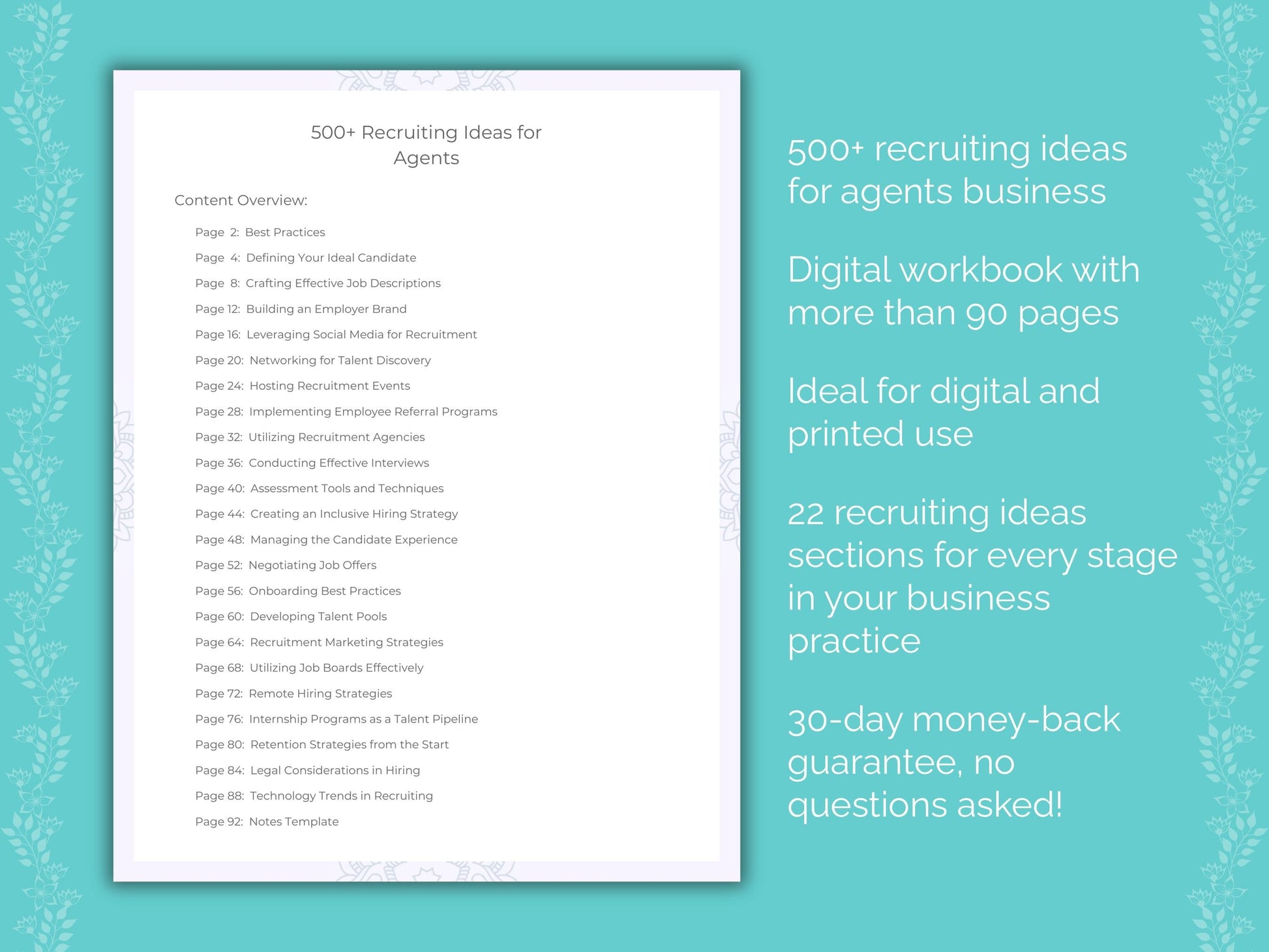 Agents Business Worksheets