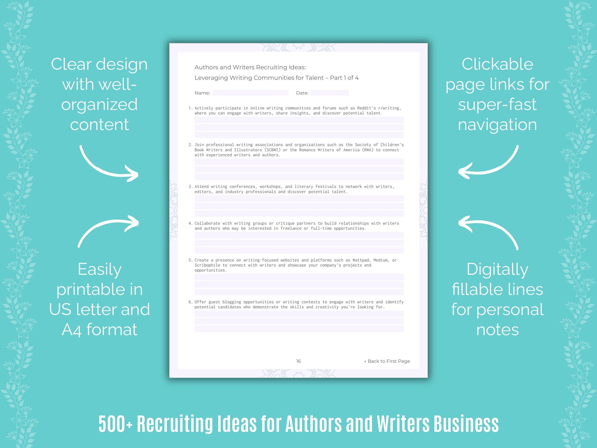 Authors and Writers Business Templates