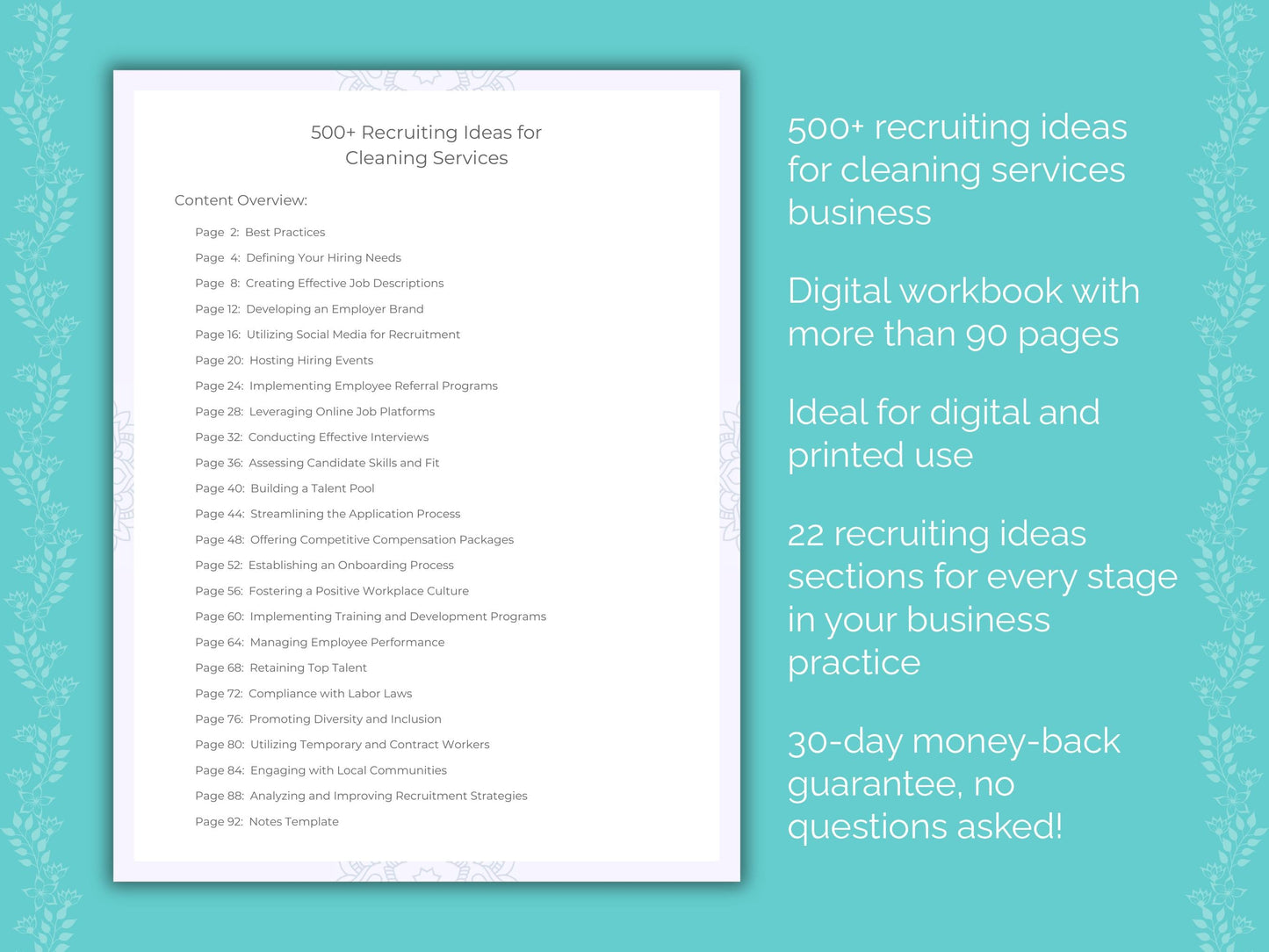 Cleaning Services Business Worksheets