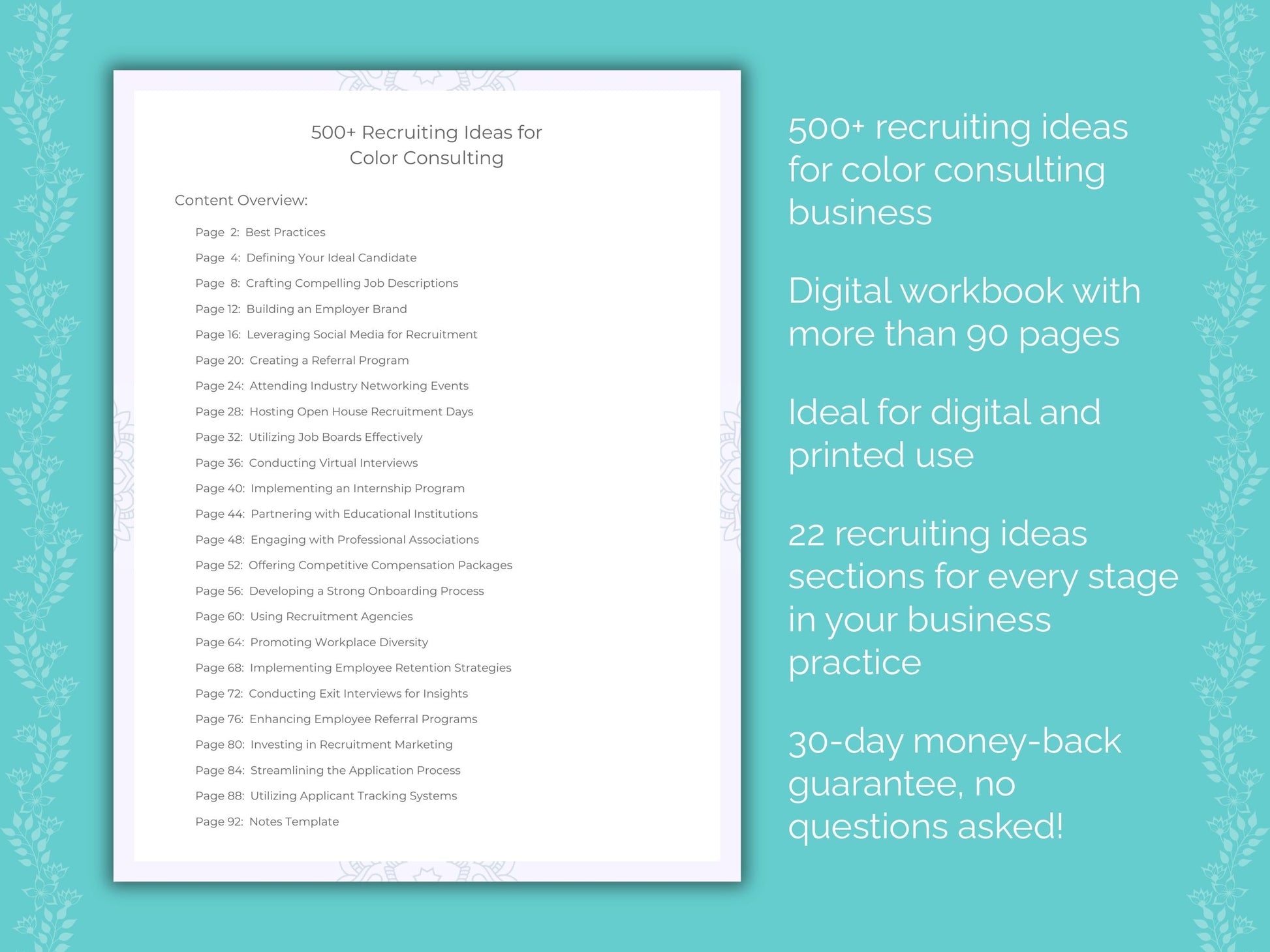 Color Consulting Business Worksheets