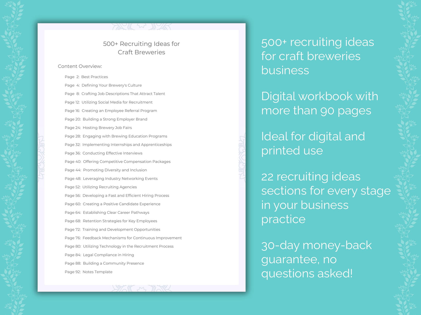 Craft Breweries Business Worksheets