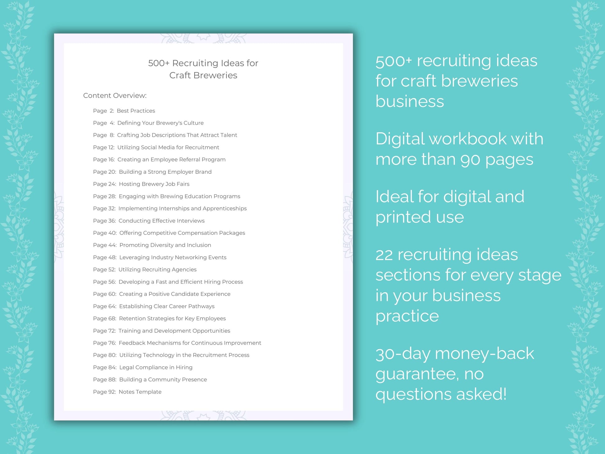 Craft Breweries Business Worksheets