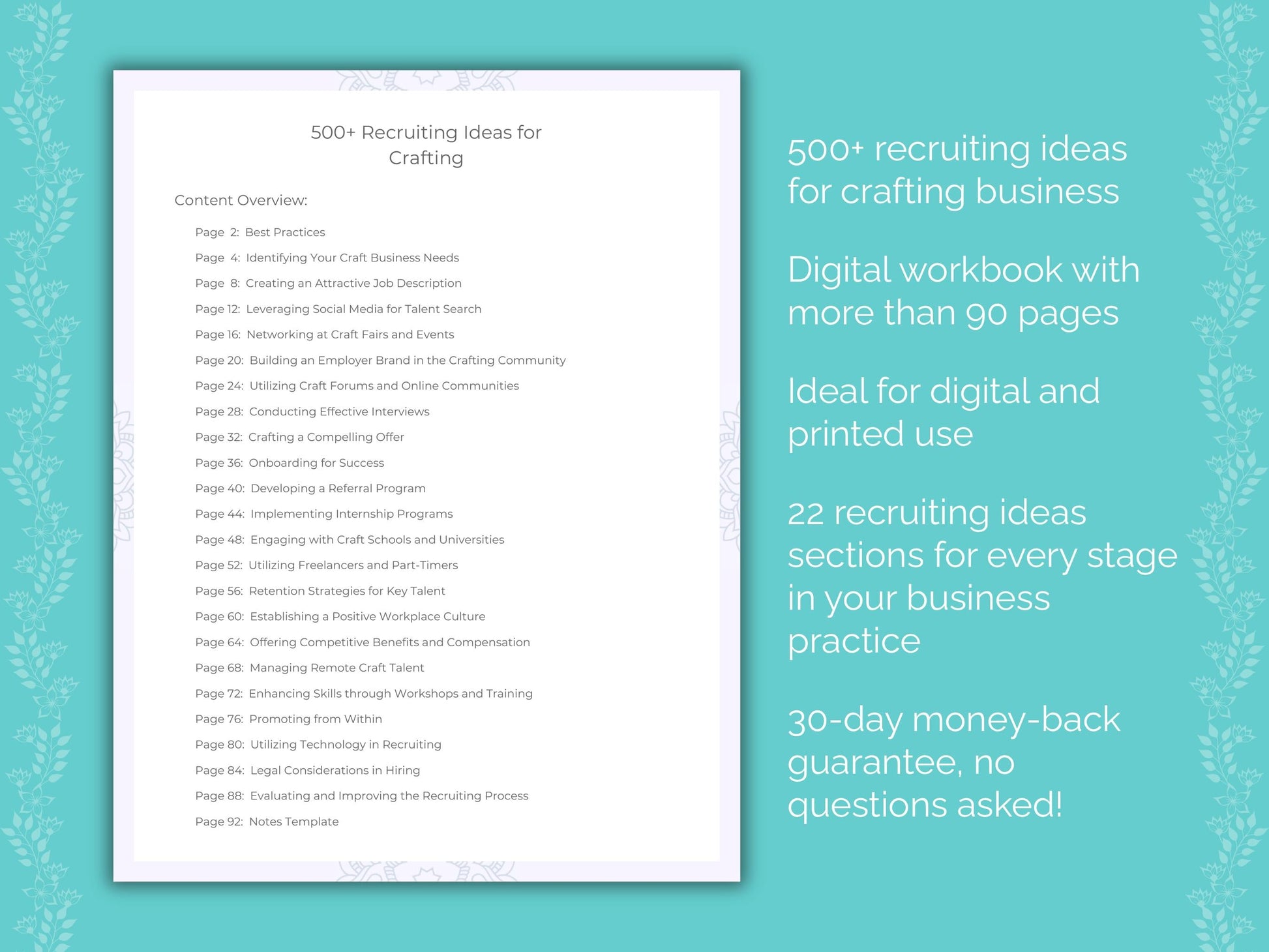 Crafting Business Worksheets