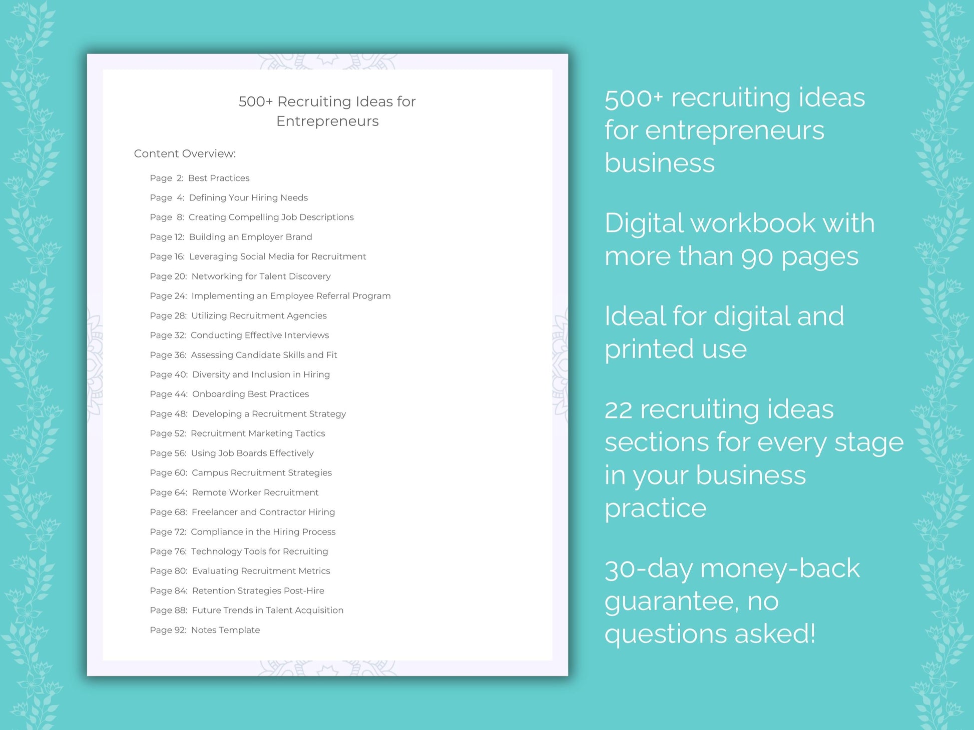 Entrepreneurs Business Worksheets