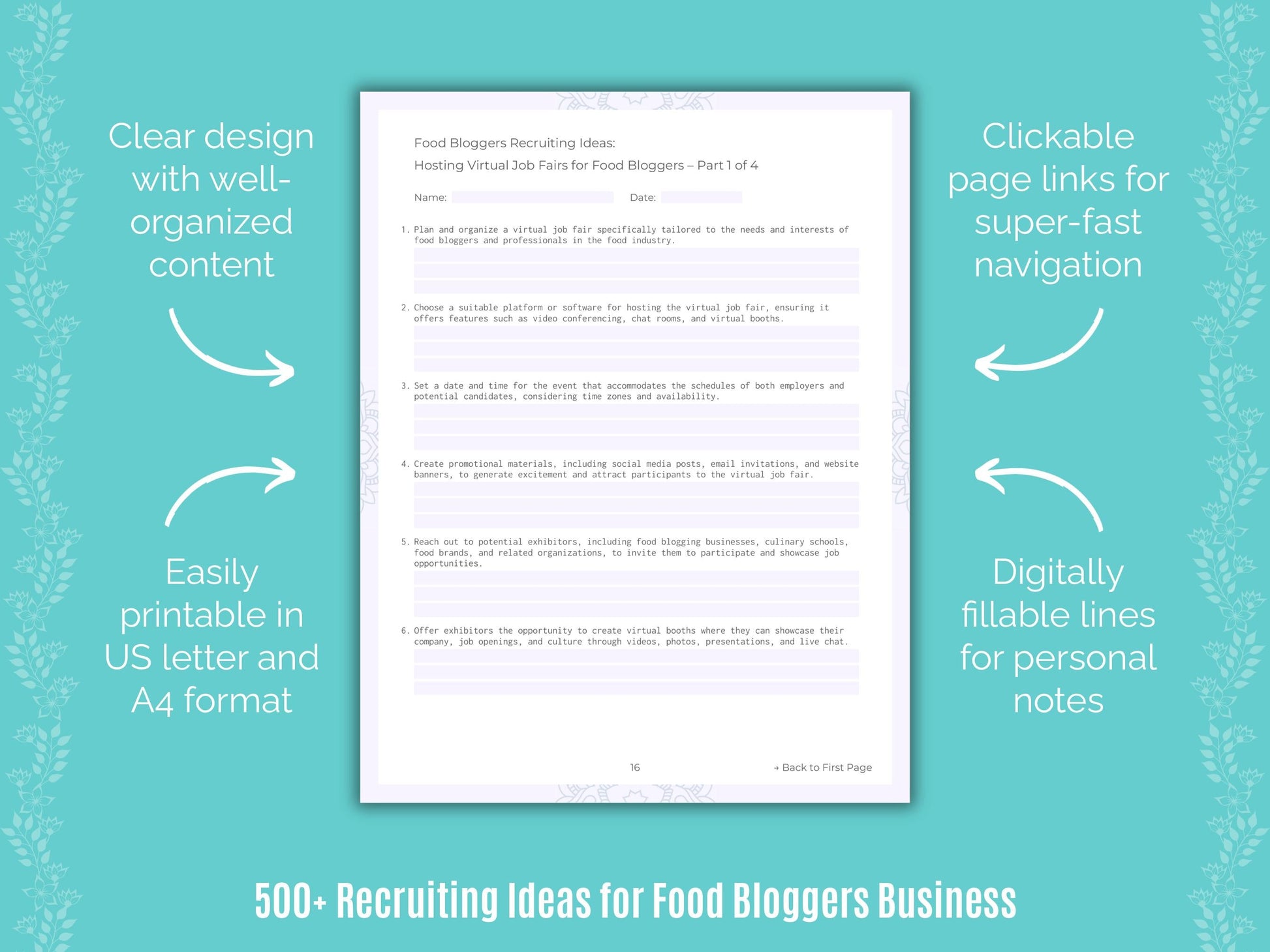 Food Bloggers Business Templates