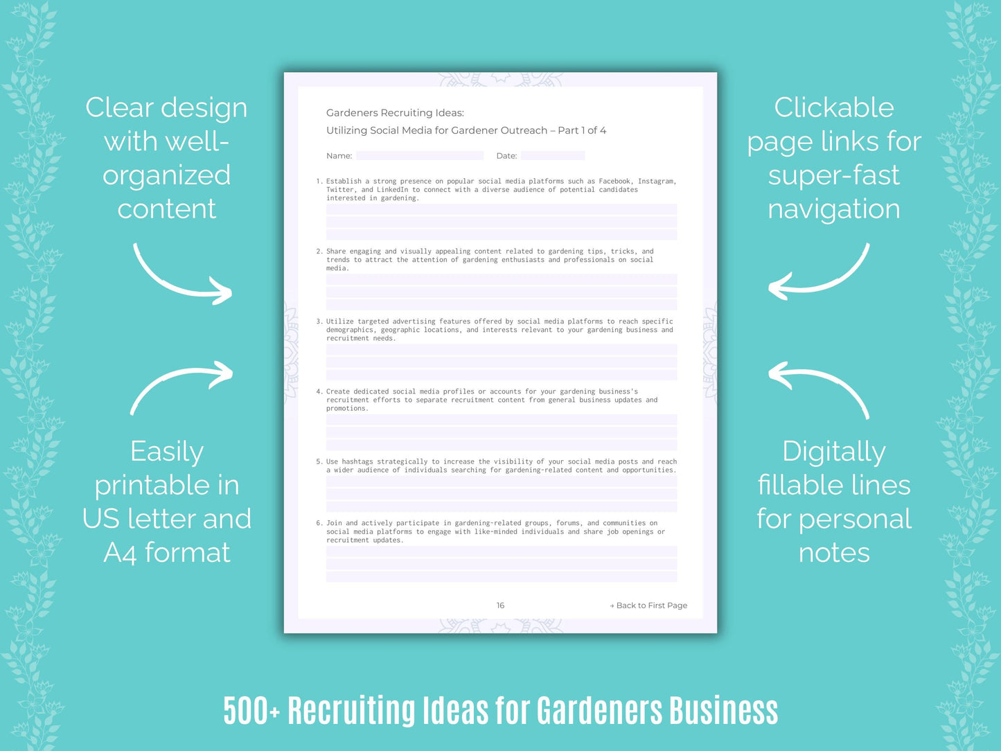 Gardeners Business Templates