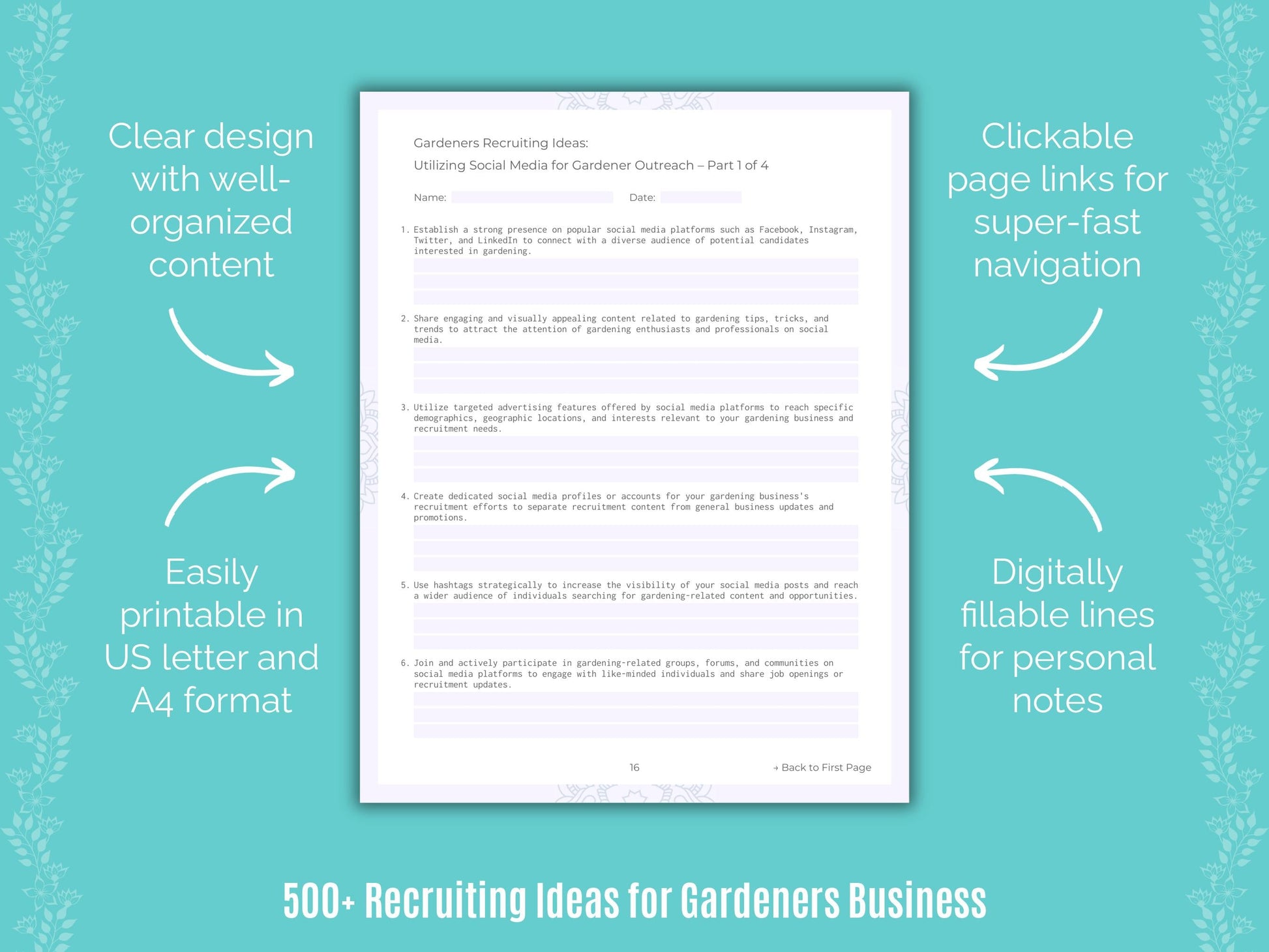 Gardeners Business Templates