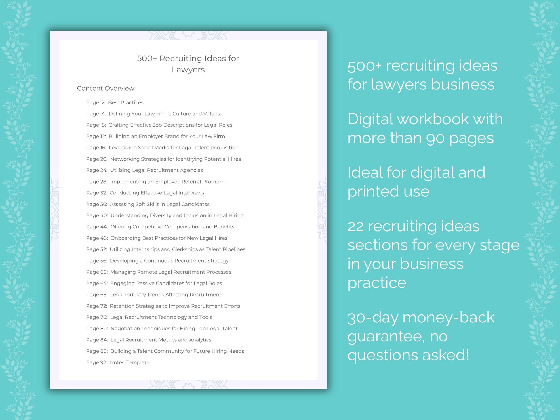 Lawyers Business Worksheets