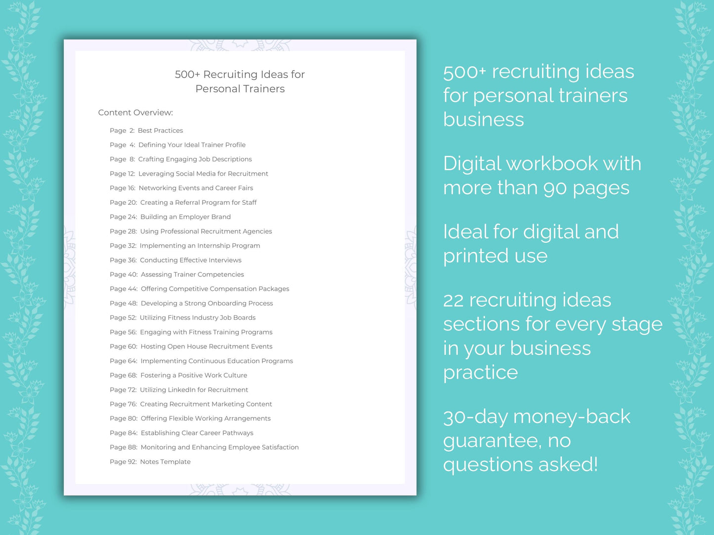 Personal Trainers Business Worksheets