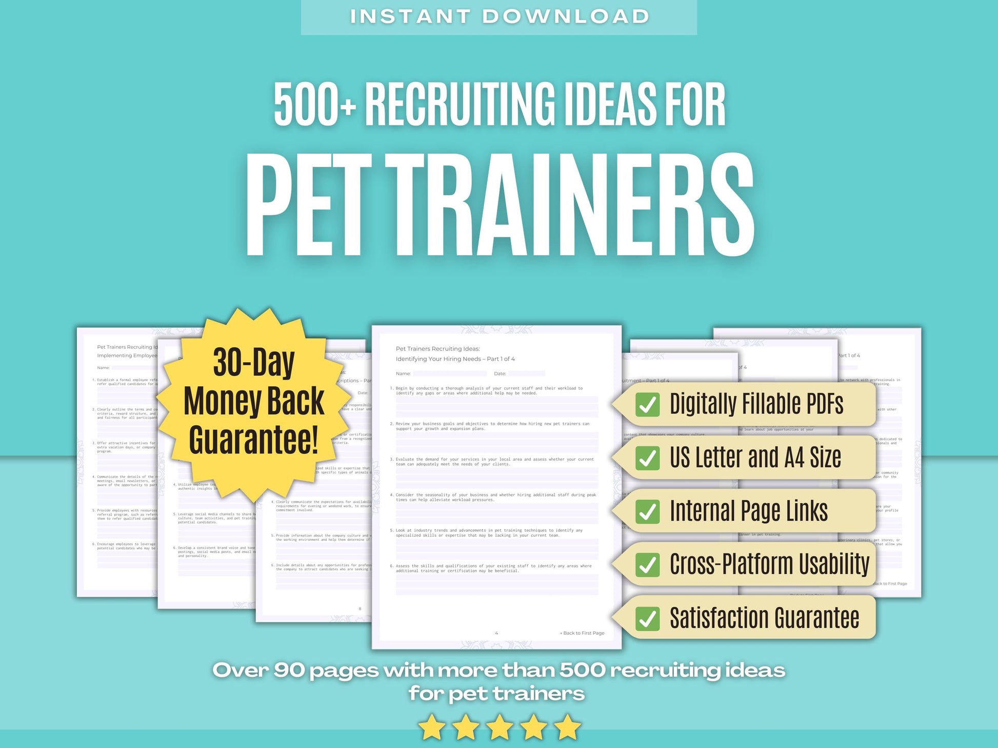 Pet Trainers Business Workbooks