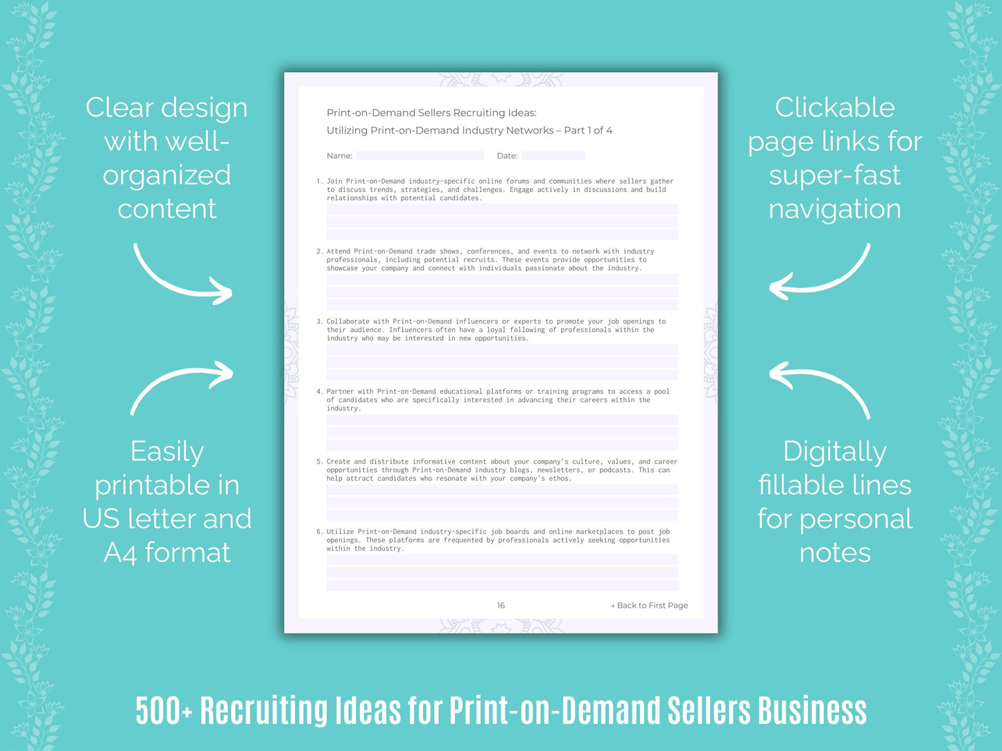 Print-on-Demand Sellers Business Templates