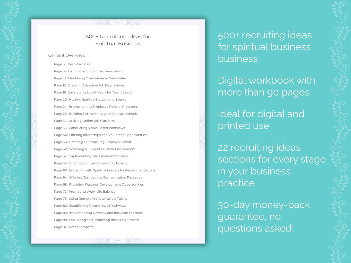 Spiritual Business Business Worksheets