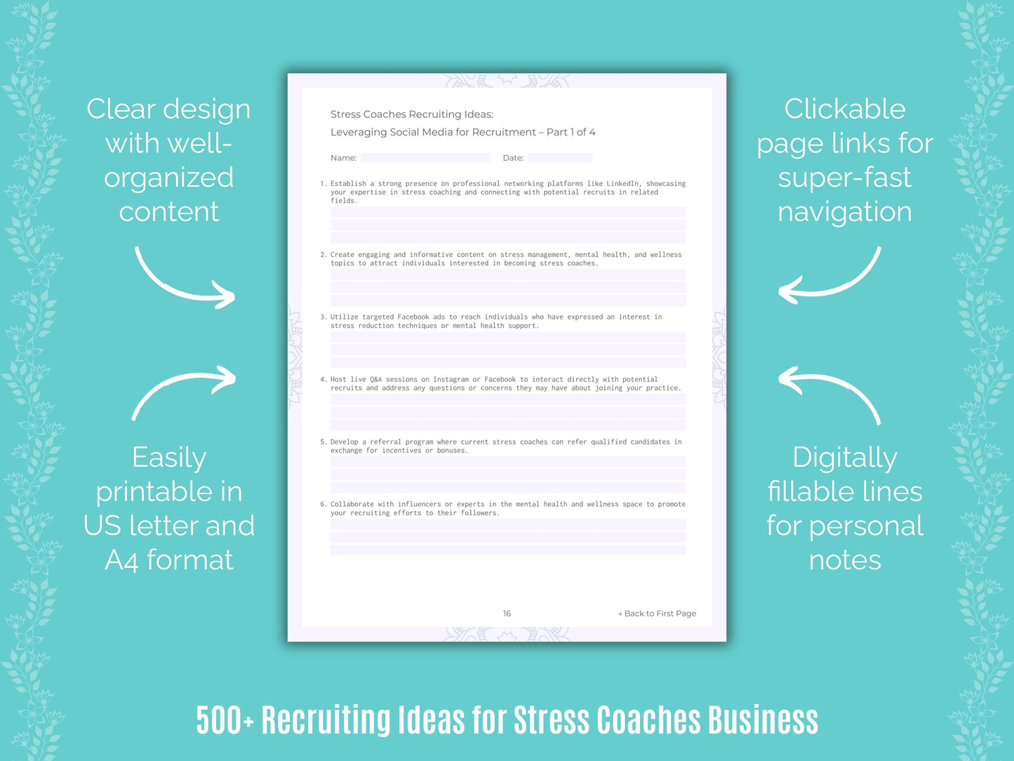 Stress Coaches Business Templates