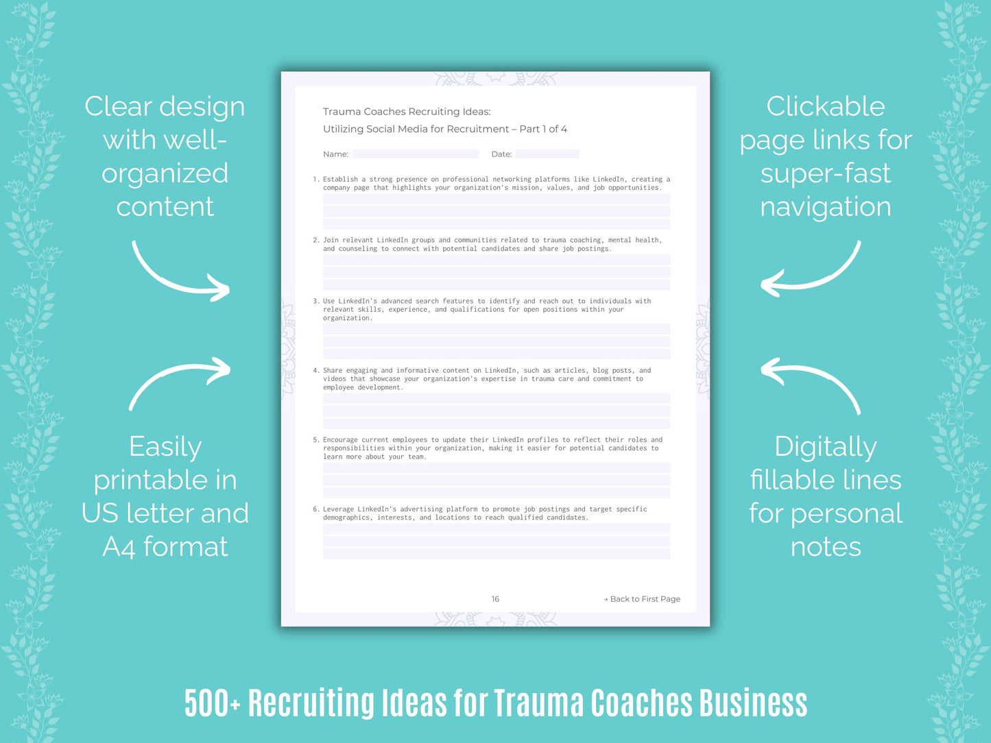 Trauma Coaches Business Templates