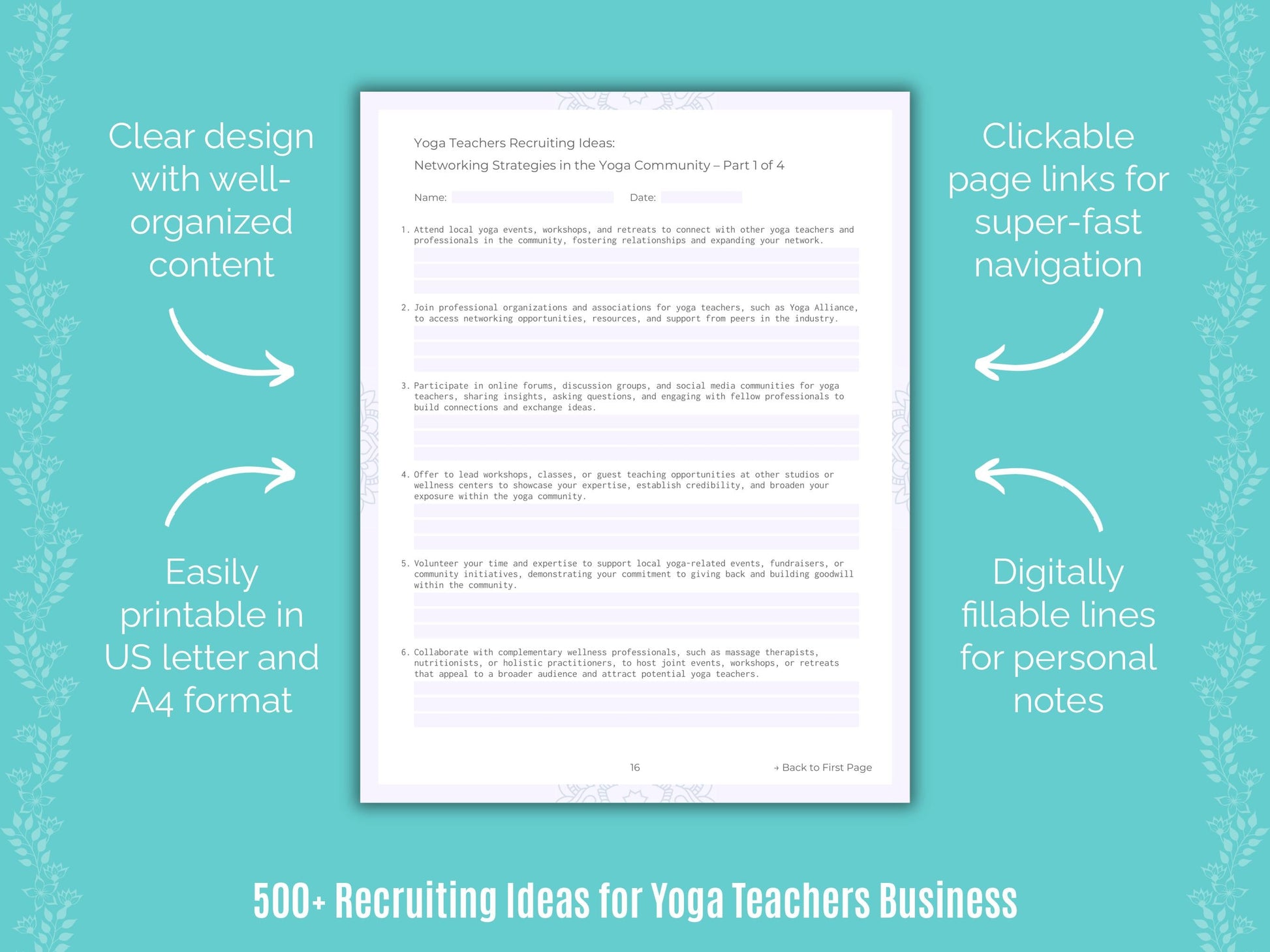 Yoga Teachers Business Templates