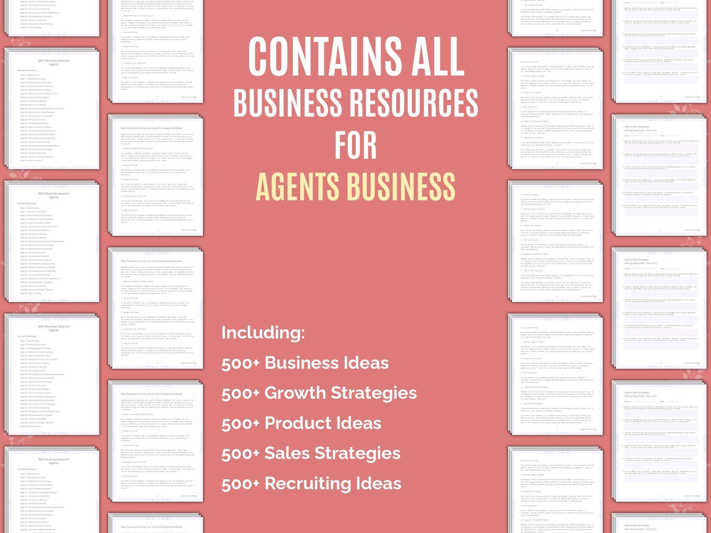 Agents Business Worksheets