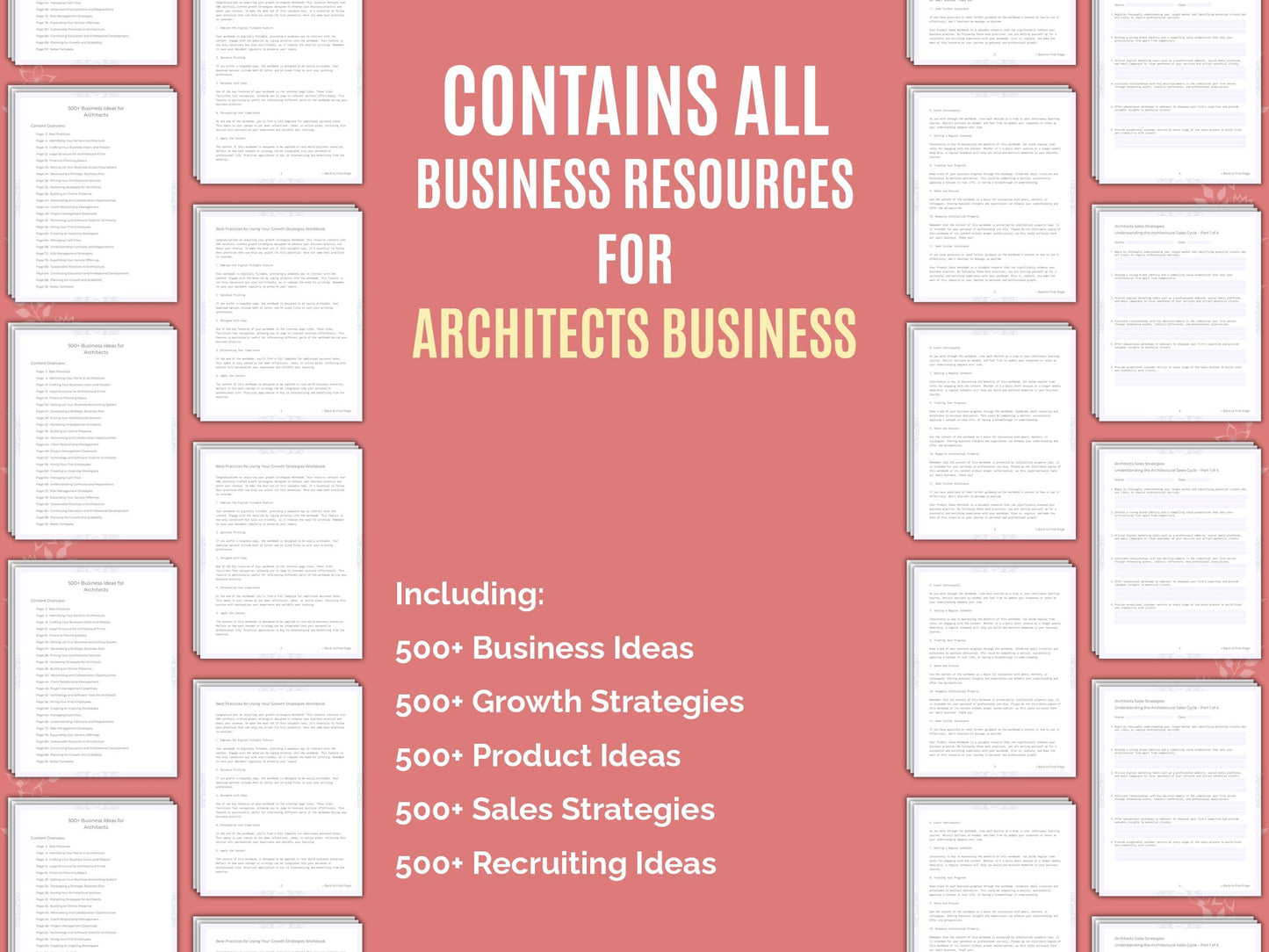 Architects Business Worksheets