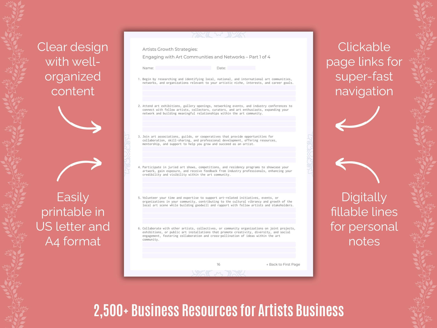 Artists Business Cheat Sheets