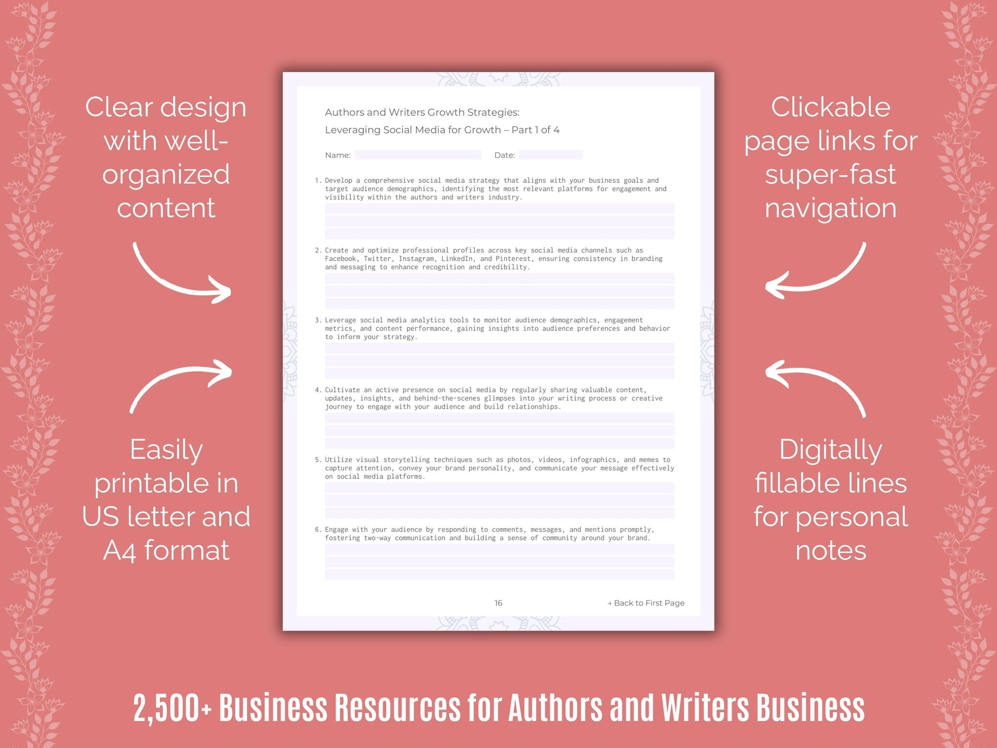 Authors and Writers Business Cheat Sheets